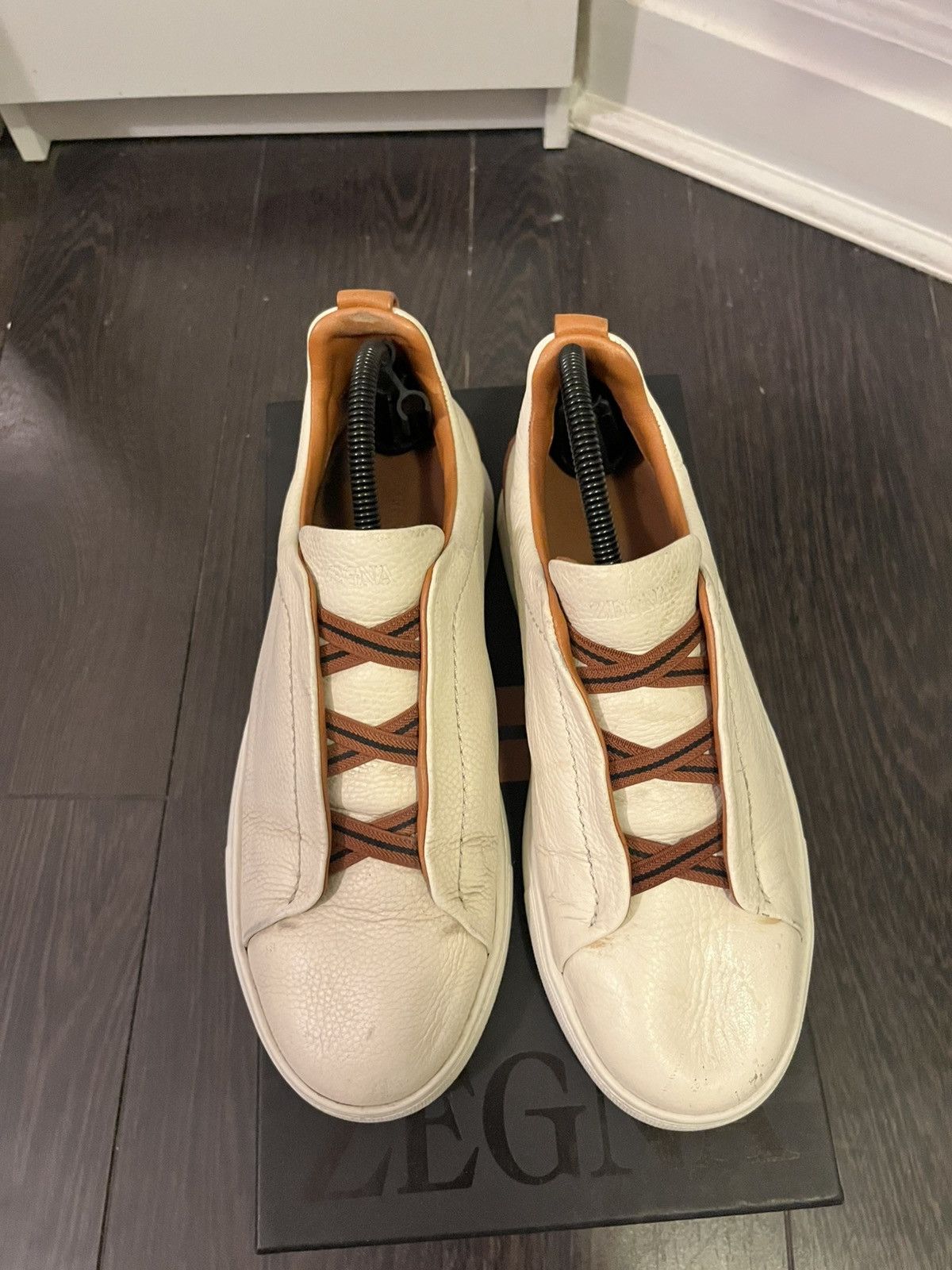 Ermenegildo Zegna Zegna Triple stitch white uk 7 eu 41 Size US 8 / EU 41 - 2 Thumbnail