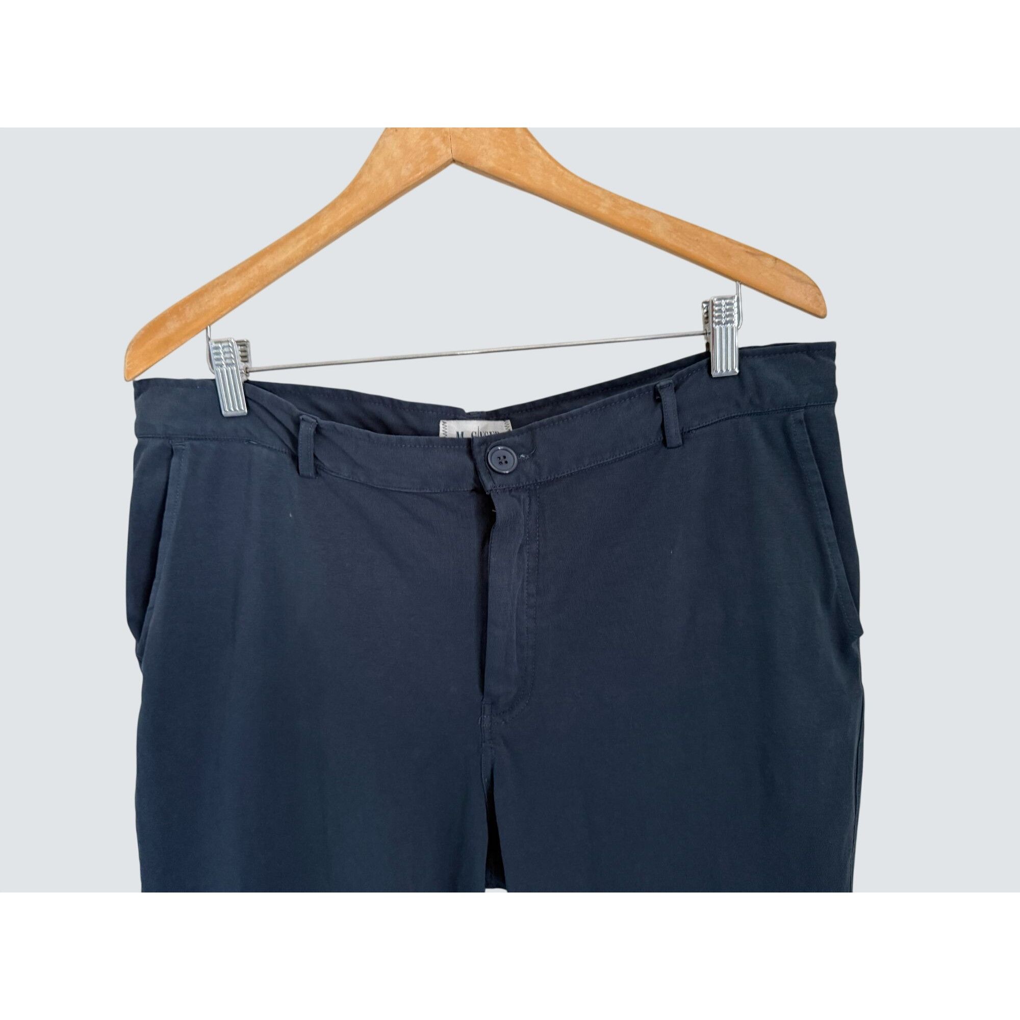 Other M. Singer Mens Navy Chino Pants XL - Classic Fit Cotton Blen Size US 36 / EU 52 - 2 Thumbnail