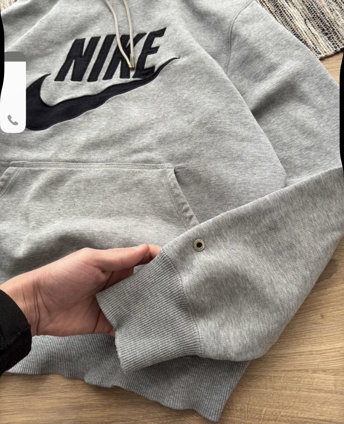 Nike × Vintage Vintage Nike Big logo Y2K Grey Hoodie Size US M / EU 48-50 / 2 - 5 Thumbnail
