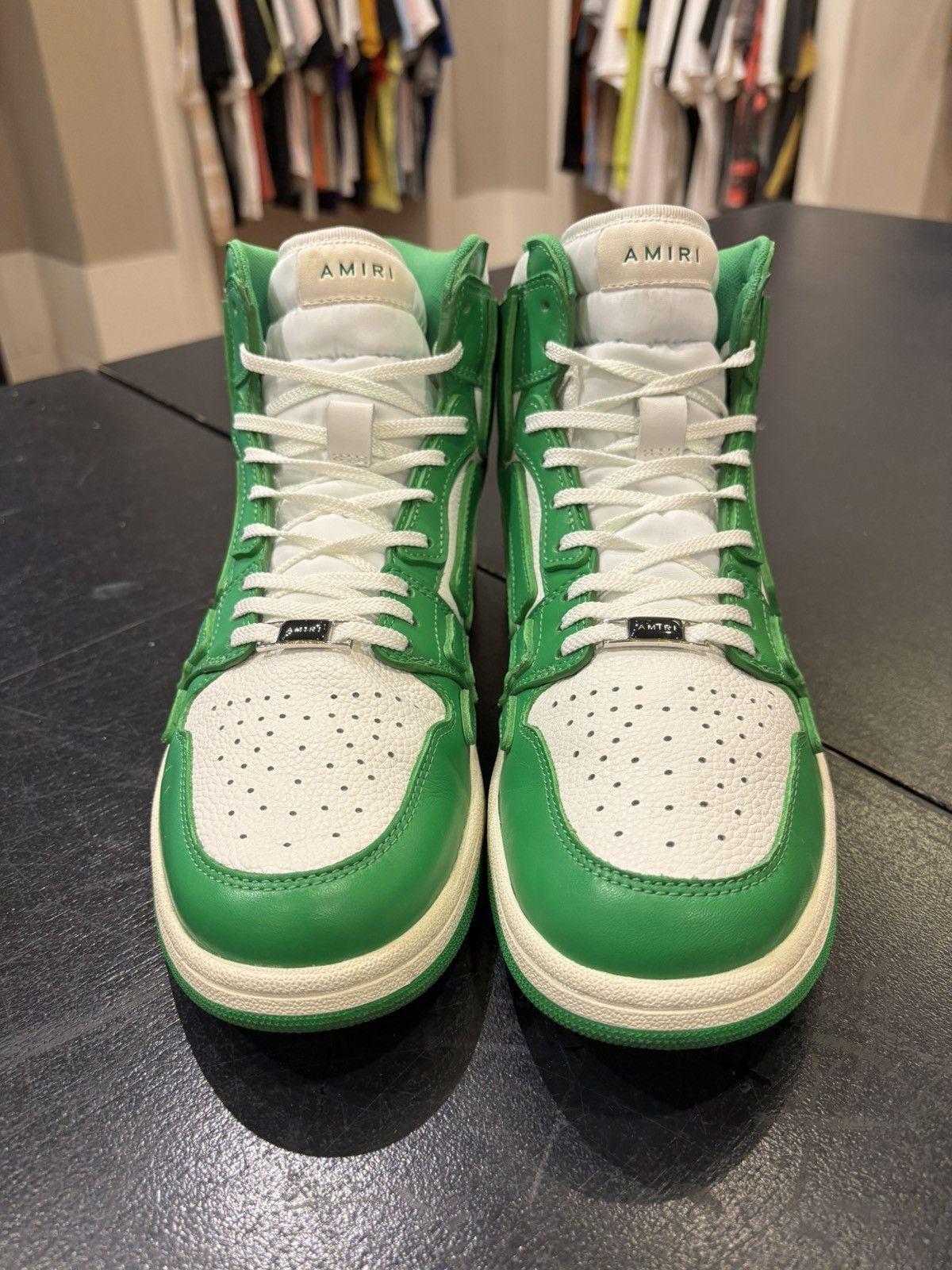 Amiri Amiri skele high top sneakers green Size US 10 / EU 43 - 3 Thumbnail
