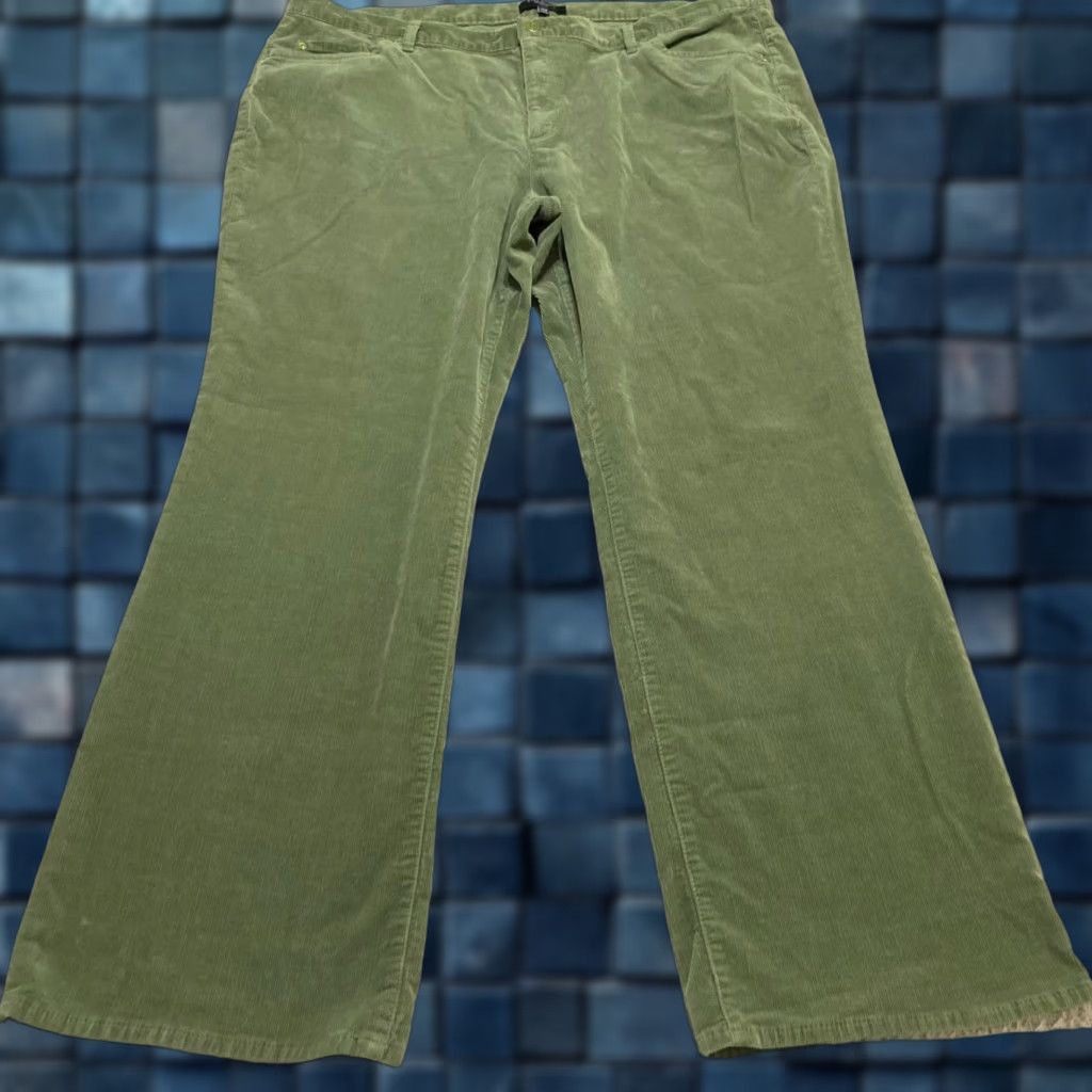 Talbots Talbots Jeans 22W Plus Green Corduroy Bootcut High Rise Medium Wash Jeans Womens 22W Plus Green Corduroy Bootcut High Rise Medium Wash Size 40" / US 18 - 1 Thumbnail