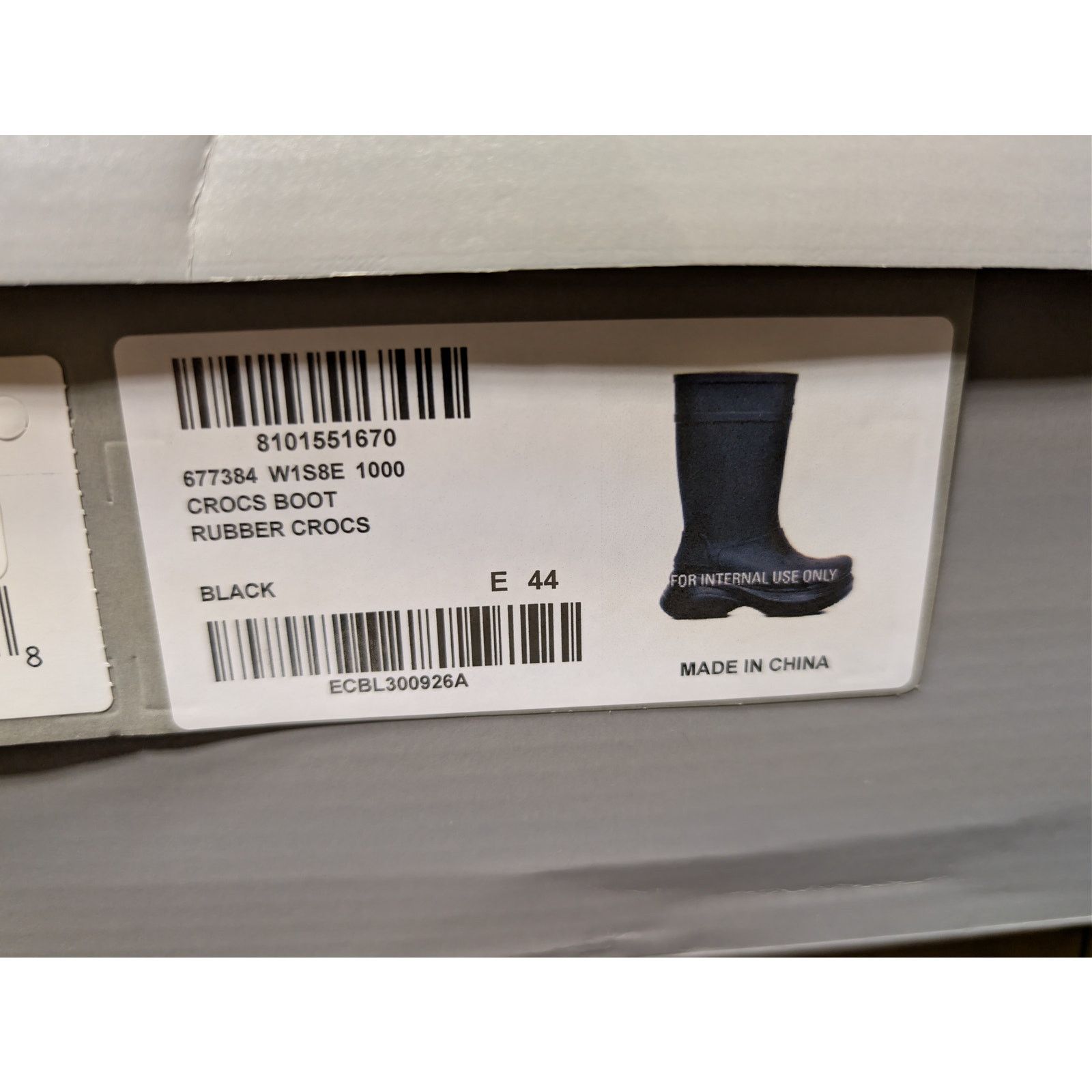 Balenciaga o1rshd1 Crocs Boots in Black 45 Size US 12 / EU 45 - 23 Thumbnail