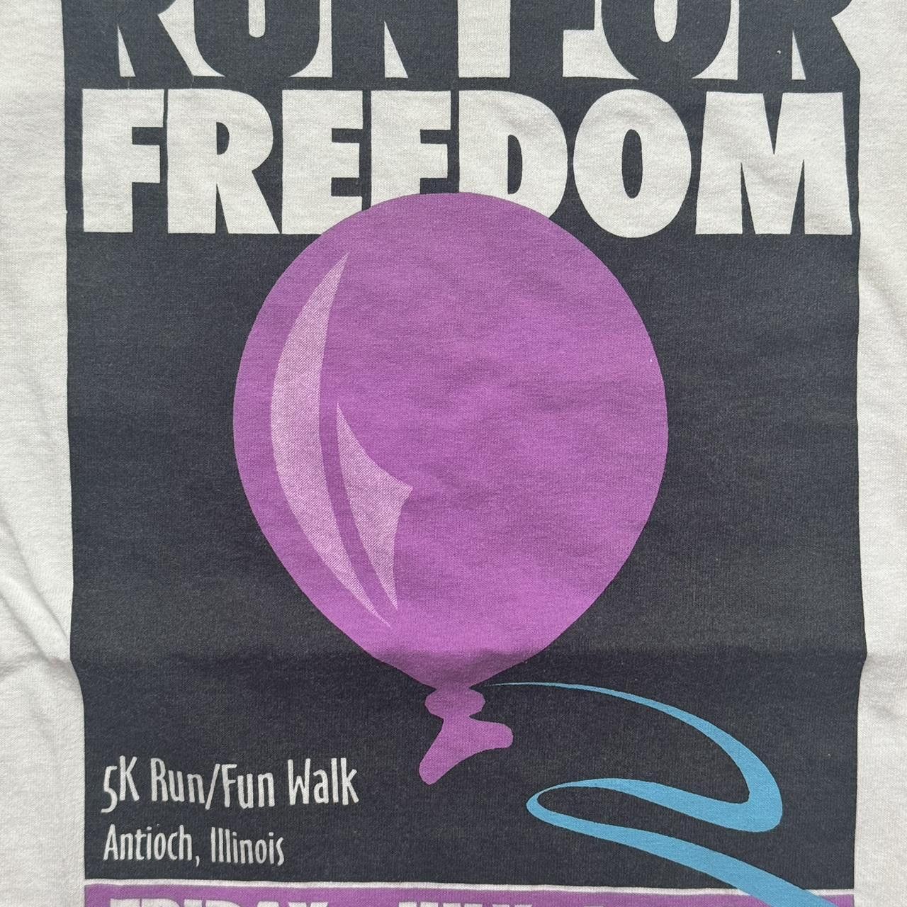 Anvil Vintage Y2k Run For Freedom Anvil T-Shirt Size US M / EU 48-50 / 2 - 3 Thumbnail