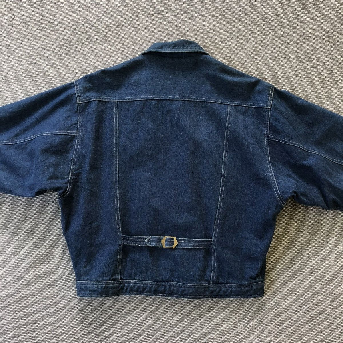 Vintage Pitch 45 Rugged Wear Buckle Back Denim Jacket Size US M / EU 48-50 / 2 - 5 Thumbnail