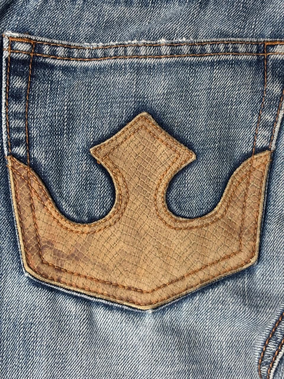 PPFM 2000s PPFM Snake Skin Pocket Distressed Jeans Size US 34 / EU 50 - 5 Thumbnail