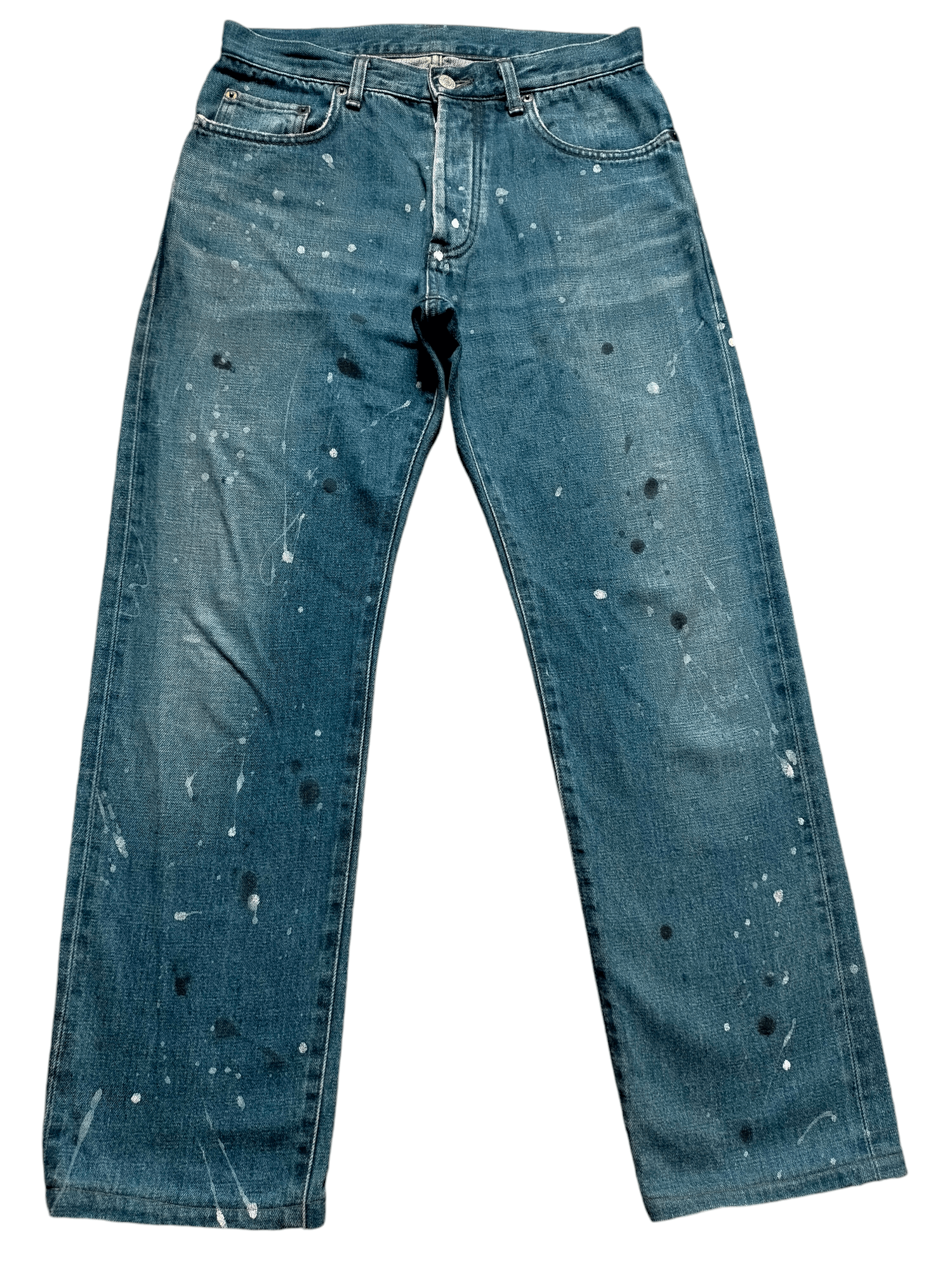 Hysteric Glamour × Japanese Brand Made in Japan Liberto Painted Denim selvedge Jeans Size US 29 - 1 Thumbnail