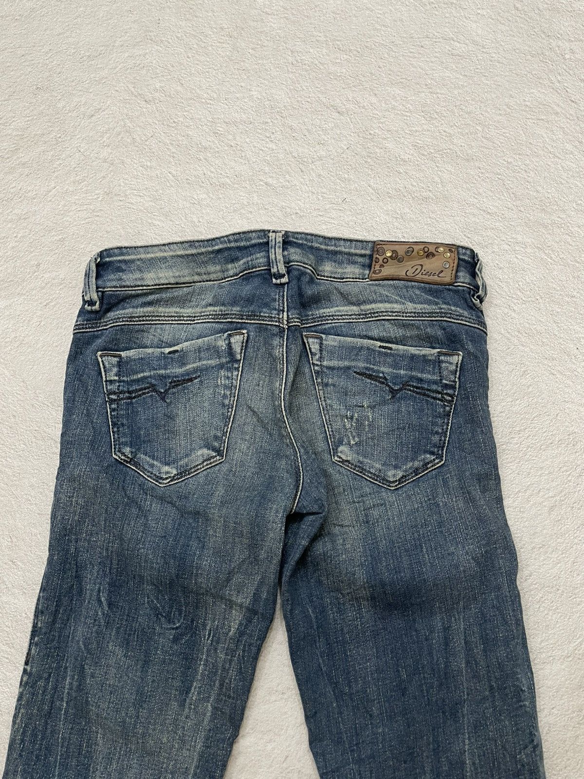 Diesel 2000s Diesel Lowette Denim Mudwash Ripped Jeans Y2K Hysteric Size 25" / US 0 / IT 36 - 10 Thumbnail