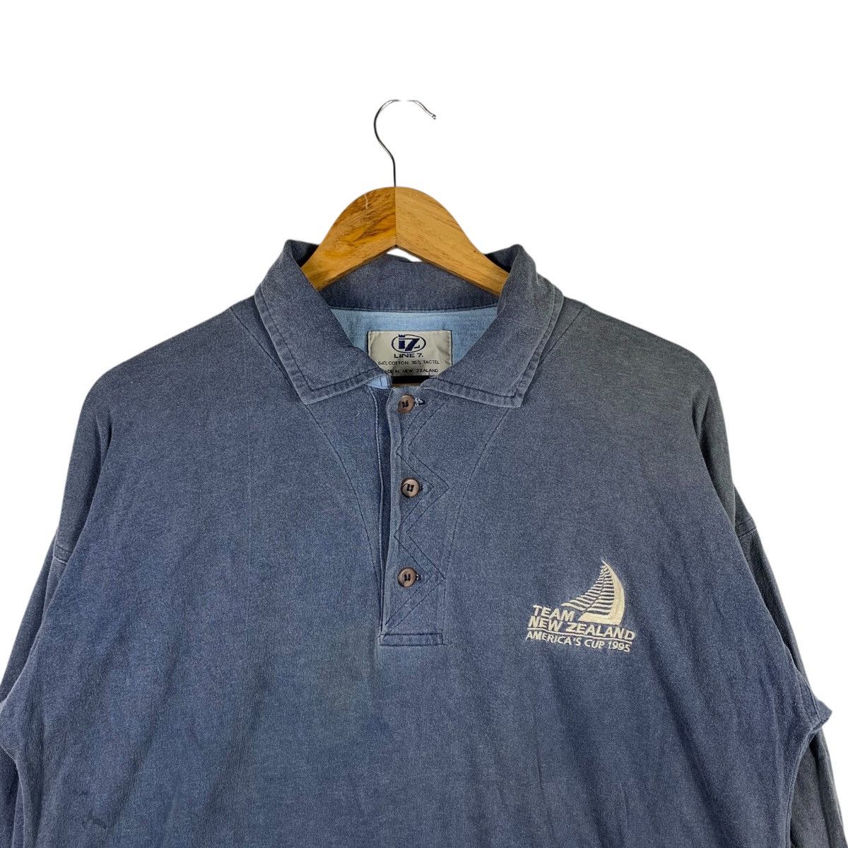 Vintage Vintage 90s LINE 7 Team New Zealand America's Cup 1995 Shirt Size US M / EU 48-50 / 2 - 3 Thumbnail