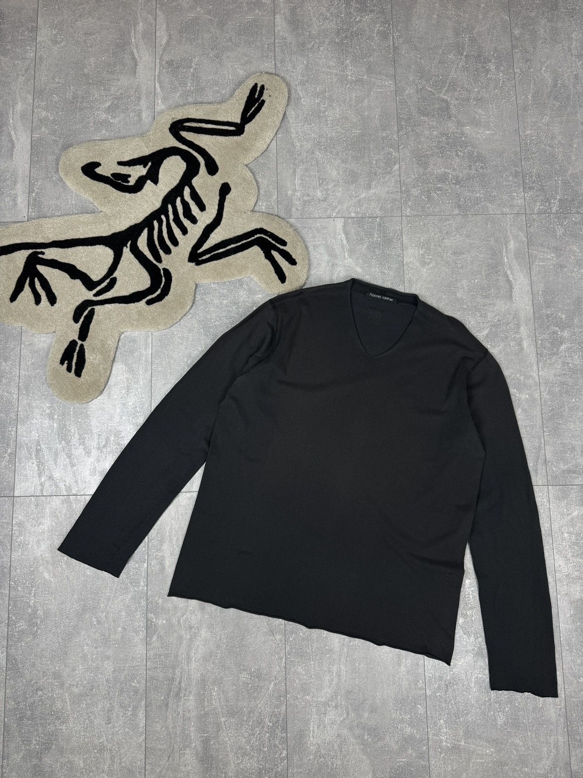 Japanese Brand × hannes roether Mens Vintage hannes roether avant garde longsleeve T-shirt Size US XL / EU 56 / 4 - 1 Thumbnail
