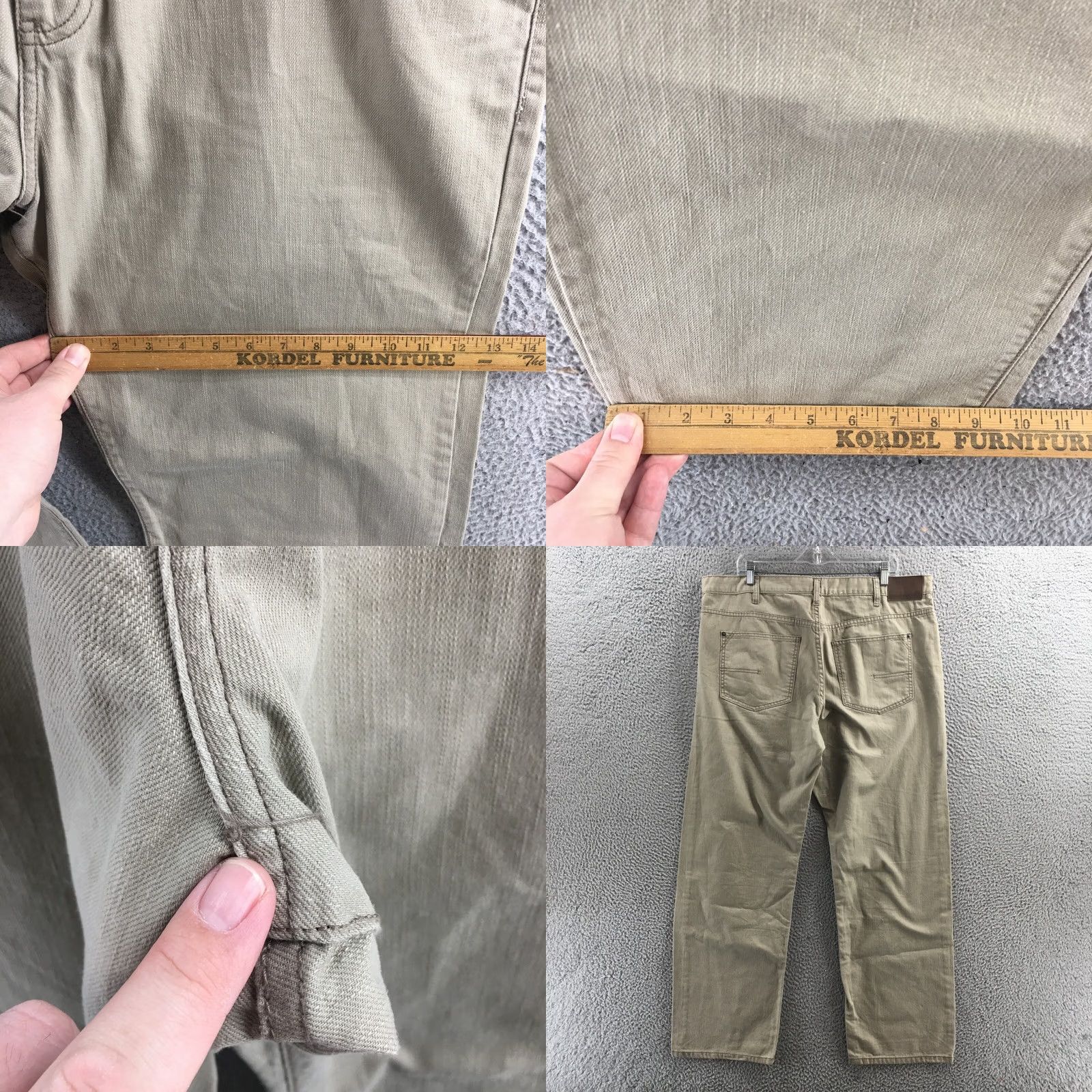 Calvin Klein Calvin Klein Jeans Mens Straight Leg 40x32 Beige Denim Cotton 5-Pocket Regular Slim Jeans Boys Mens? Size US 40 / EU 56 - 8 Thumbnail