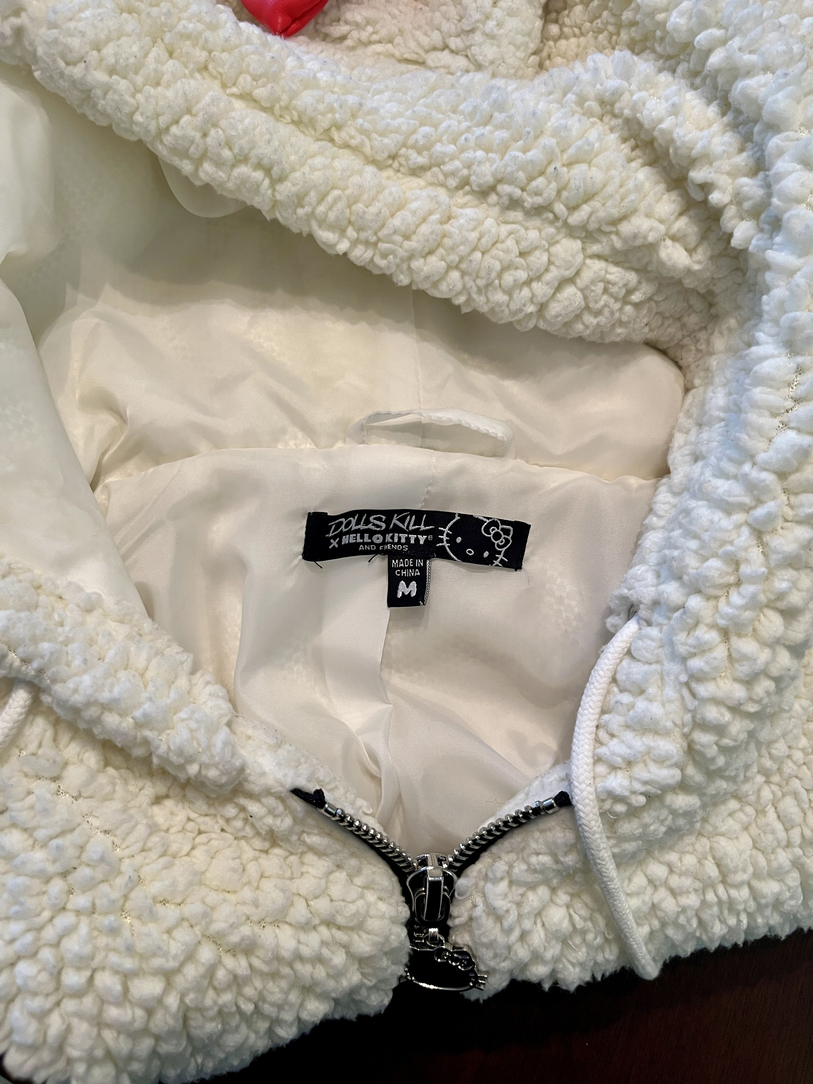 Dolls Kill Dolls Kill x Hello Kitty Sherpa Ears D-Ring Hoodie M Size M / US 6-8 / IT 42-44 - 12 Thumbnail