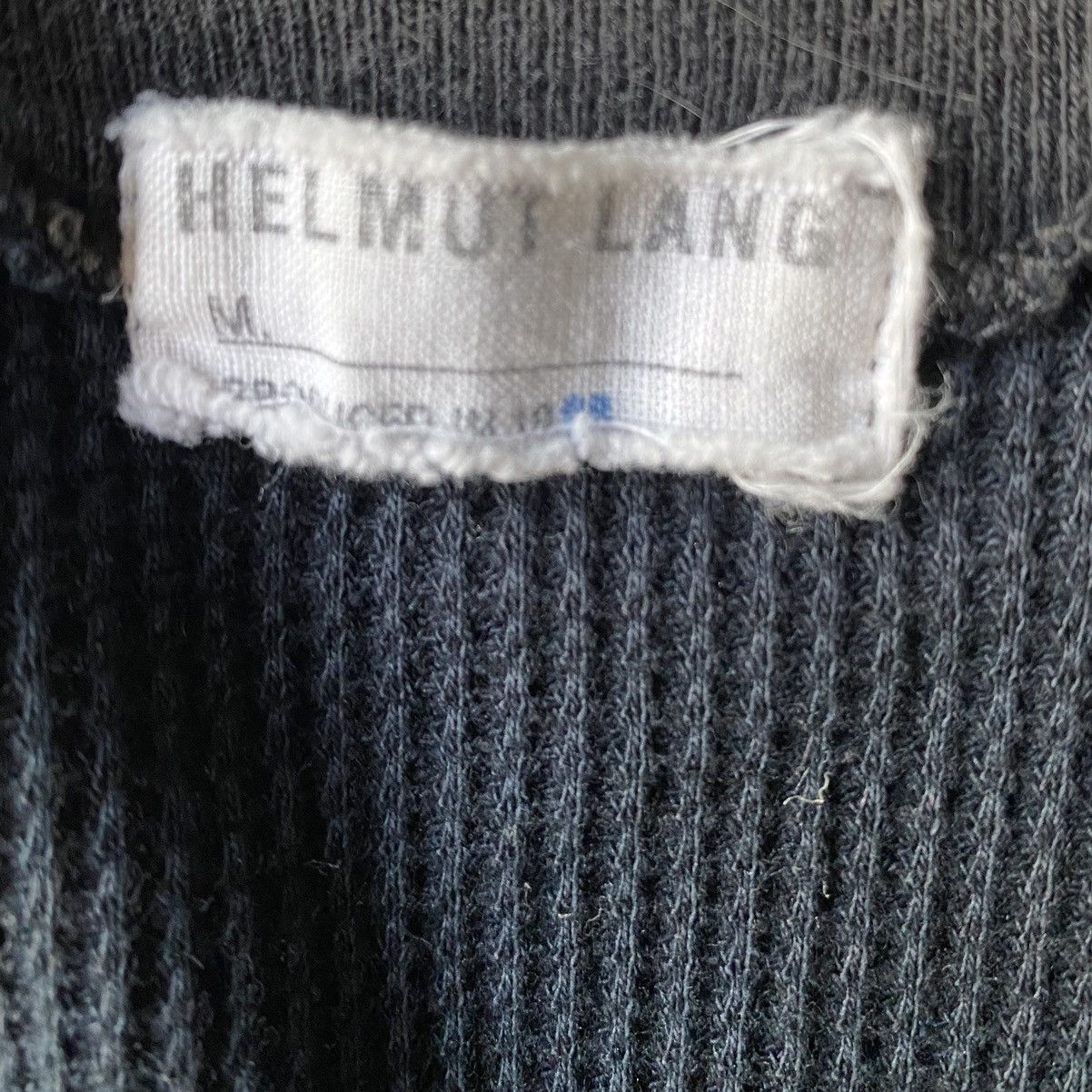 Helmut Lang 1998 Archive Military Mesh V Neck T Shirt Size US L / EU 52-54 / 3 - 3 Thumbnail