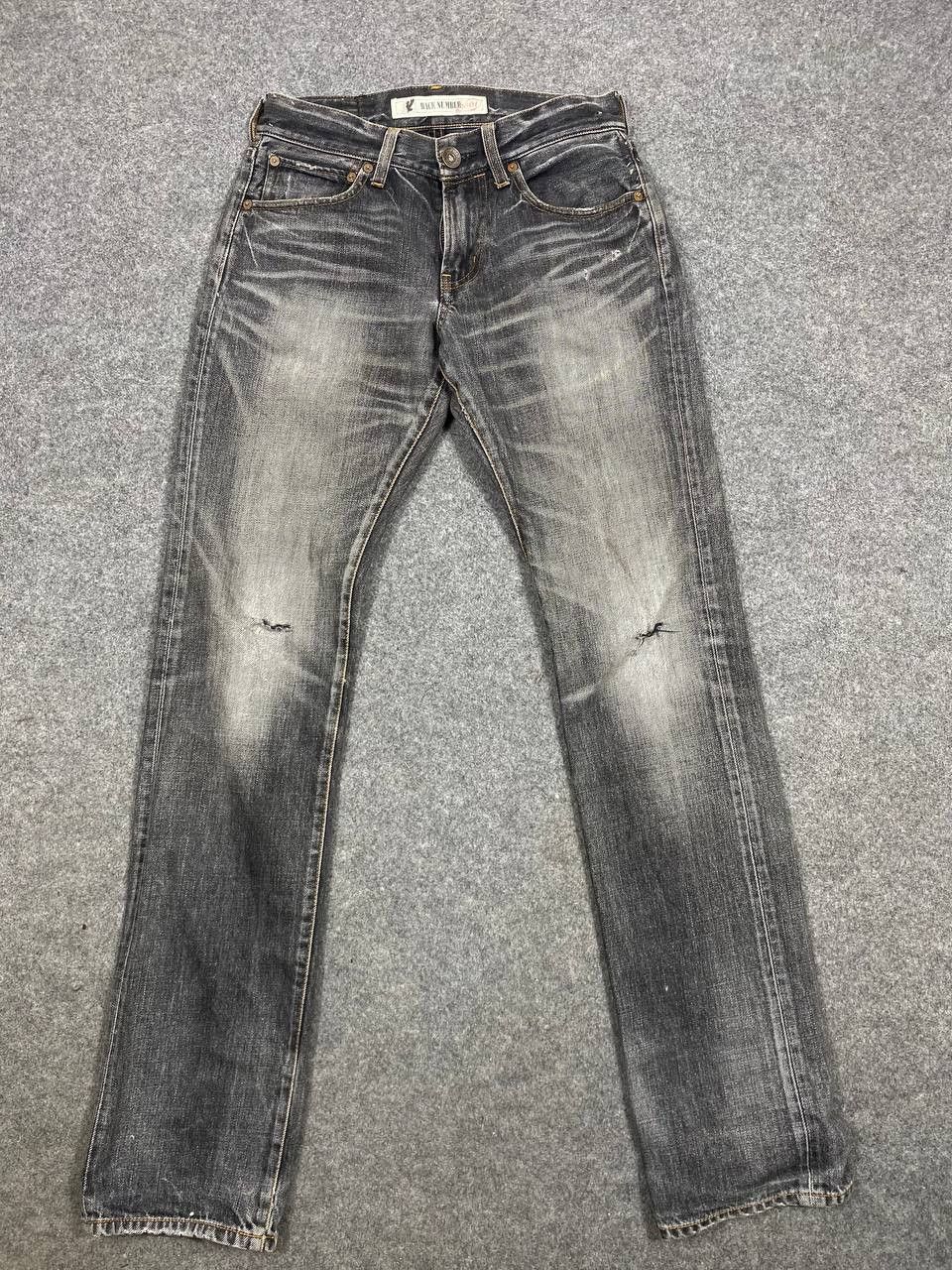 Japanese Brand back number japanese brand distressed denim nice design Size US 29 - 7 Thumbnail