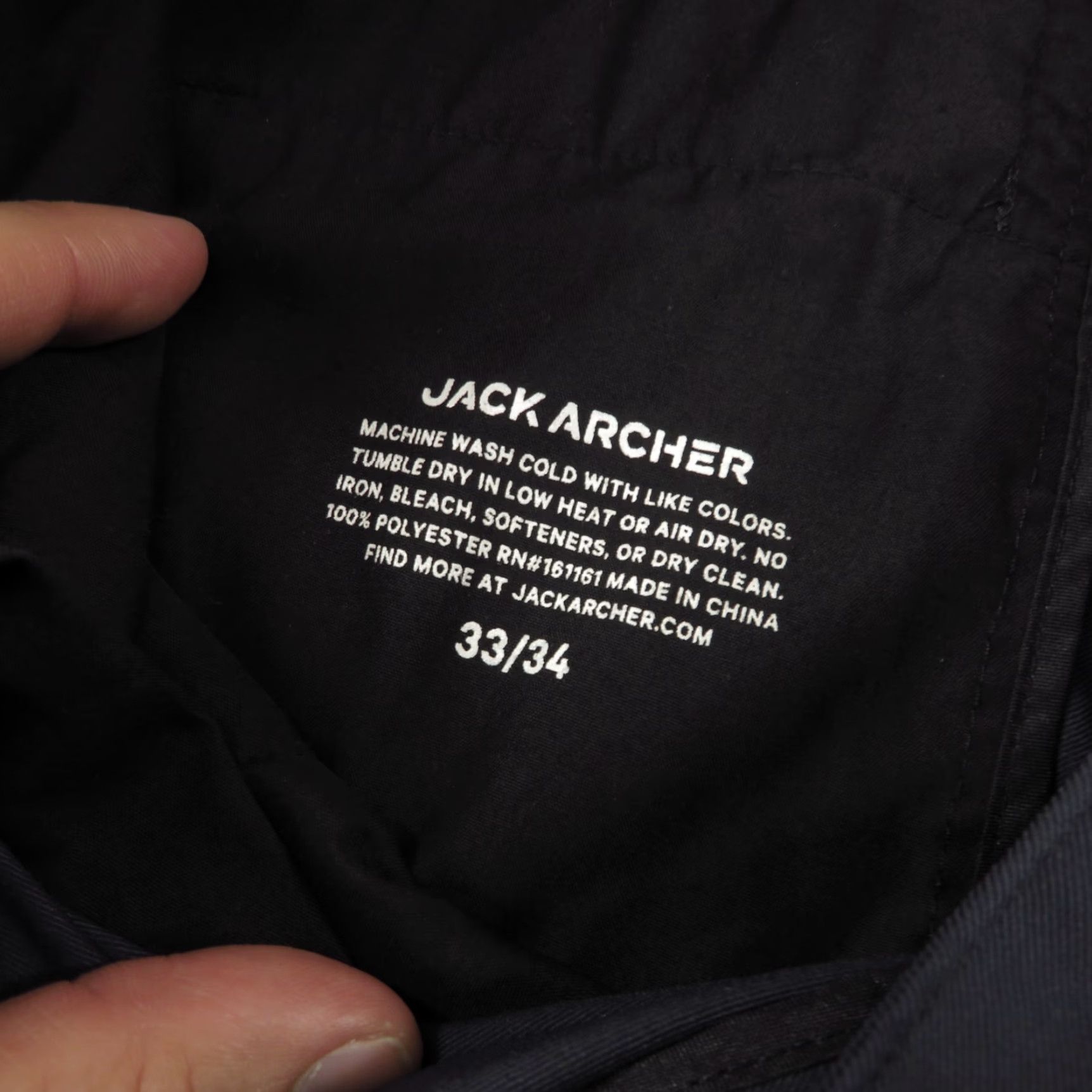 Vintage Jack Archer Pants Men 33x34 Jetsetter Deep Blue Navy Travel Slim Fit Chinos Flex Size US 33 - 3 Thumbnail