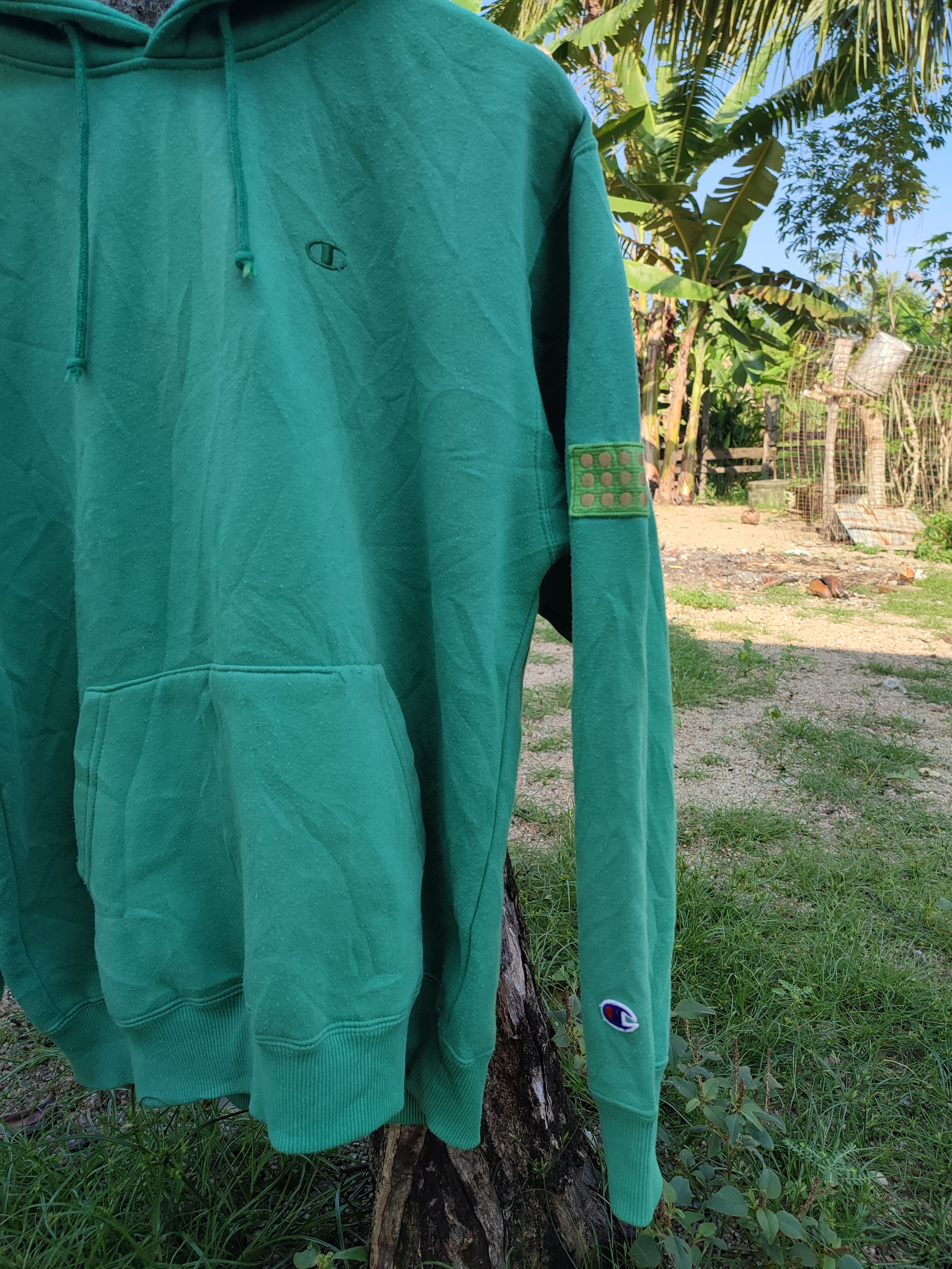 Champion Vintage Champion Green Hoodie Patch Size US L / EU 52-54 / 3 - 4 Thumbnail