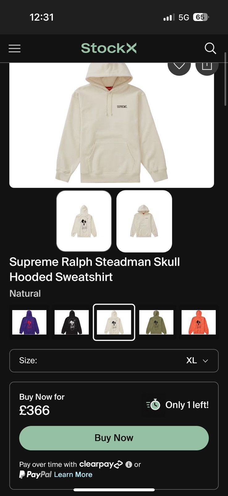 Supreme Supreme Skull hoodie- Ralph Steadman Size US M / EU 48-50 / 2 - 1 Thumbnail