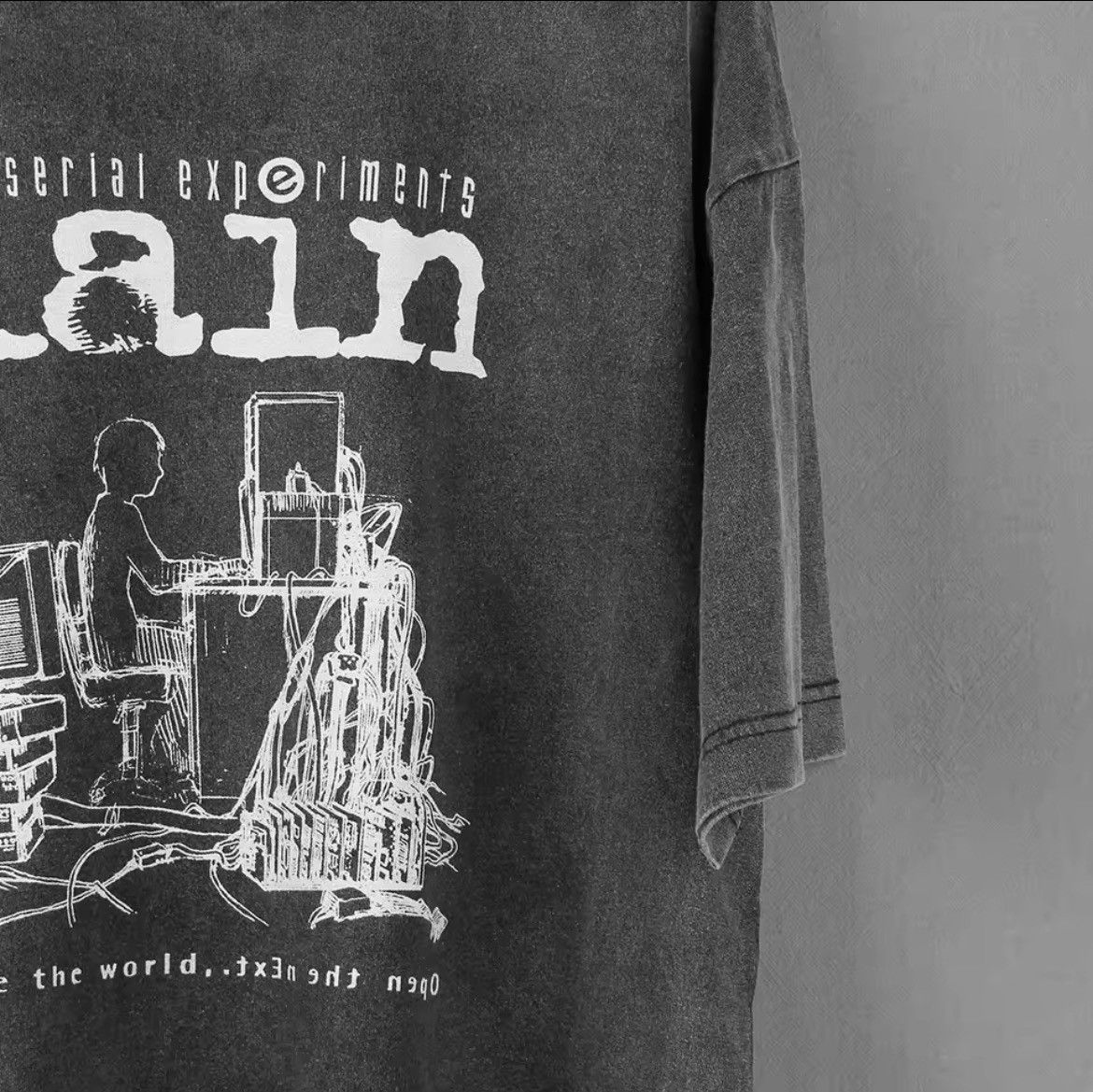 Japanese Brand Serial Experiments Lain Graphic Printed T-Shirt Size US L / EU 52-54 / 3 - 2 Thumbnail