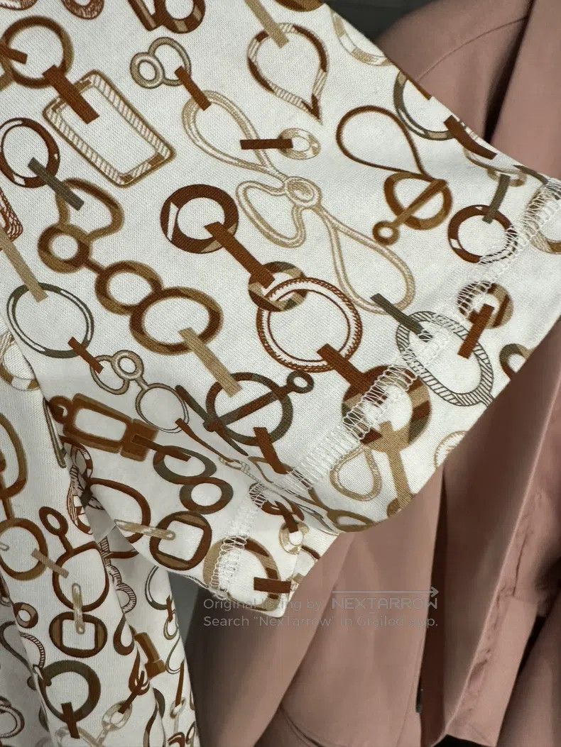 Hermes Hermes Short Sleeve T-shirt with Classic 'Rotating Rhythm' Size XS / US 0-2 / IT 36-38 - 8 Thumbnail