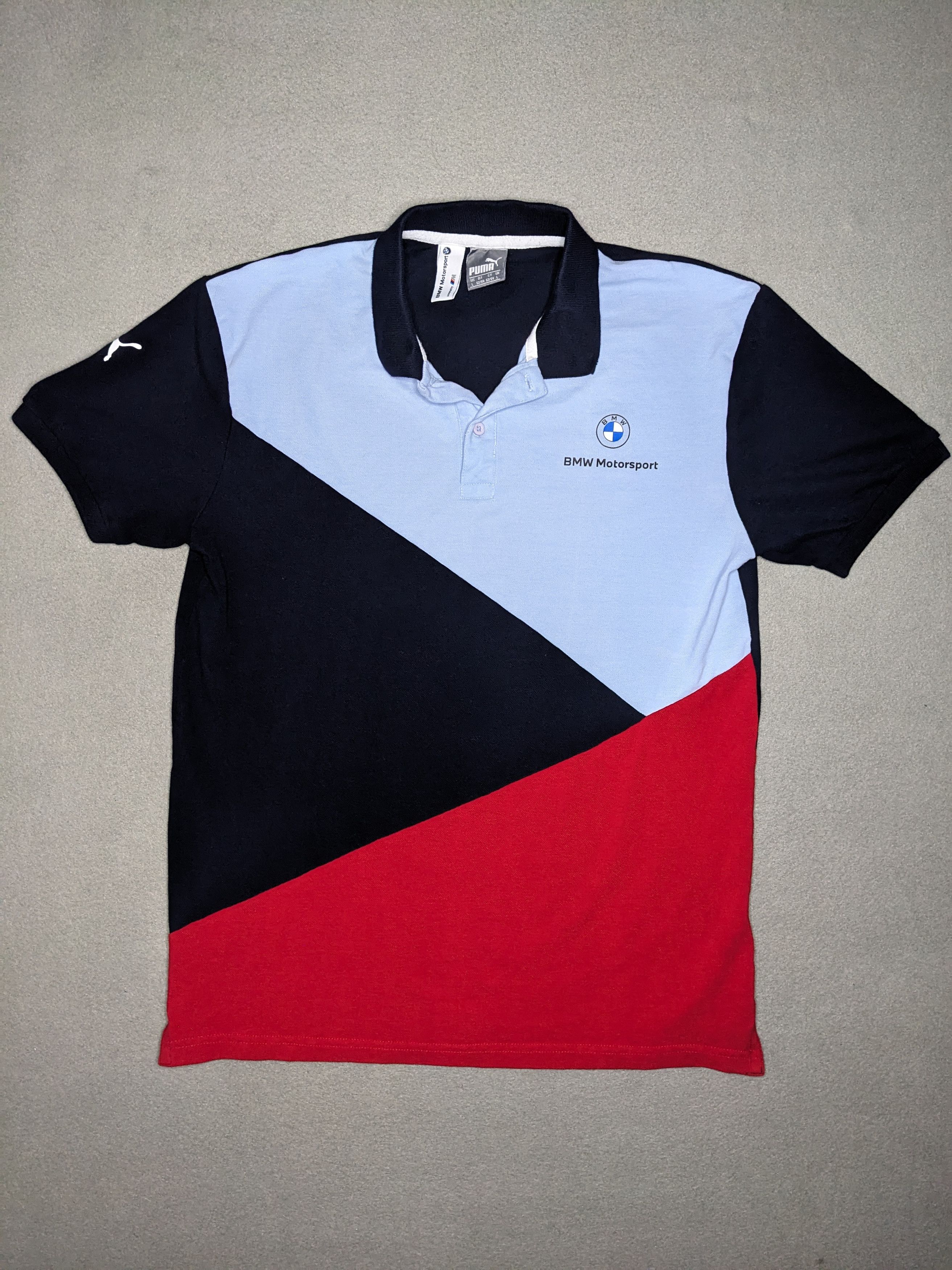 BMW × Puma Puma BMW M Motorsport Mens Colorblock Polo Shirt Size Large Size US L / EU 52-54 / 3 - 1 Thumbnail