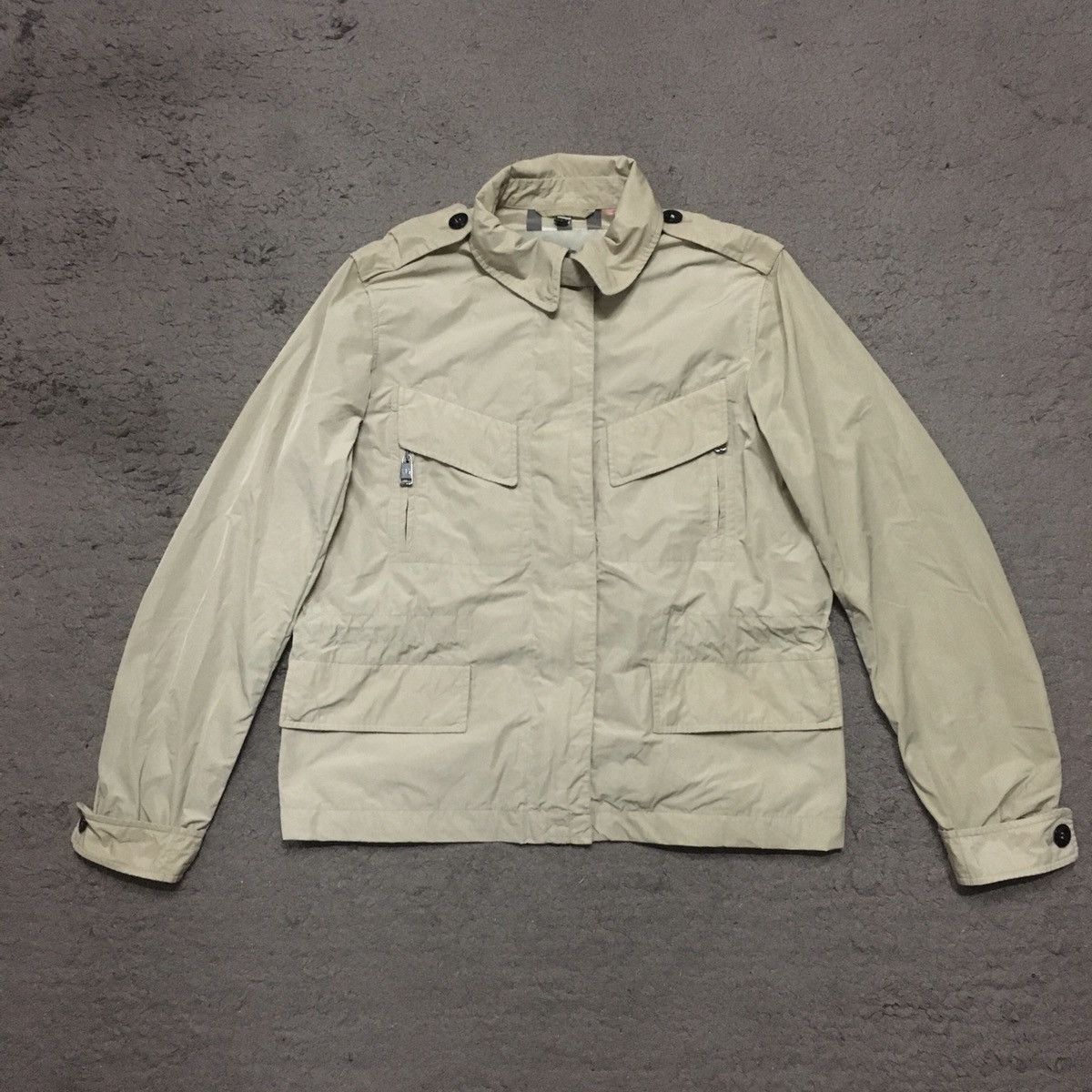image of Hot Item Burberry Pocketable Parka Jacket in Beige, Men's (Size Small)