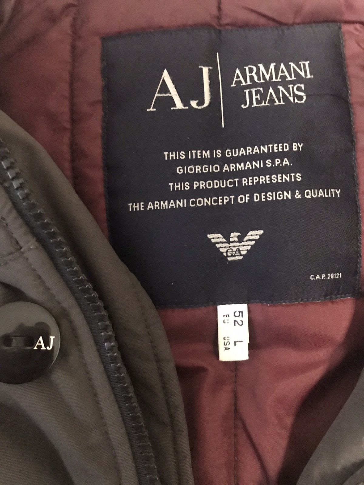 Armani Armani brown hooded jacket Size US XL / EU 56 / 4 - 5 Thumbnail