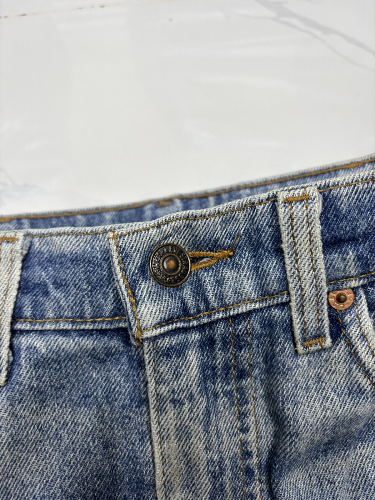 Levi's × Vintage 🔥Vintage Levis 505 Blue Wash Distressed Denim Jeans Size US 30 / EU 46 - 9 Thumbnail