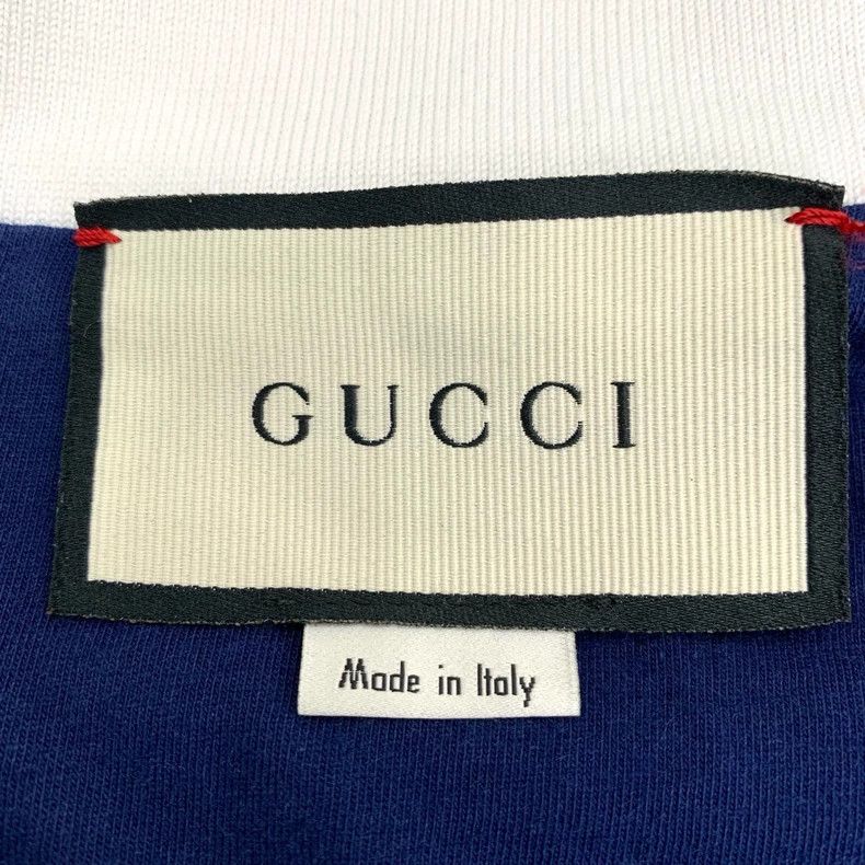 Gucci Gucci Double G embroidered stand-up collar blue and white s Size US XXS / EU 40 - 6 Thumbnail