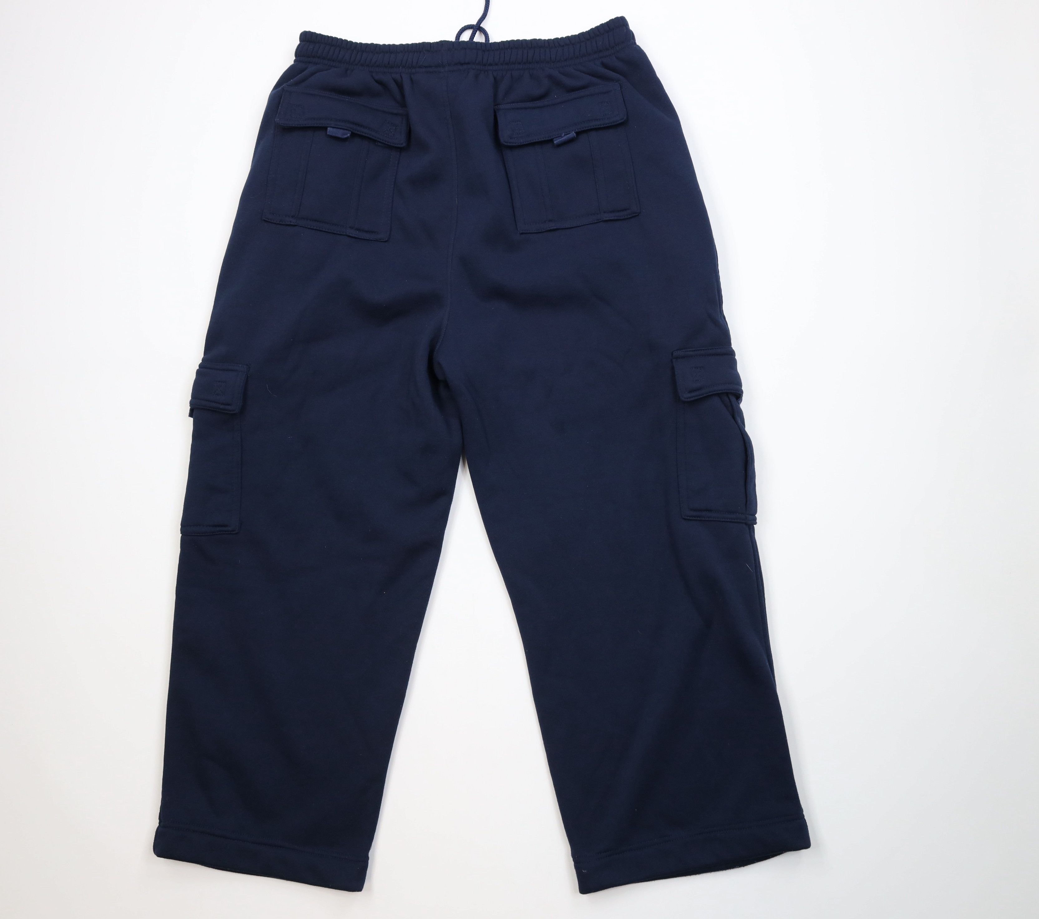 Vintage Vintage 90s Y2K Streetwear Wide Leg Cargo Sweatpants Blue Size US 38 / EU 54 - 8 Thumbnail