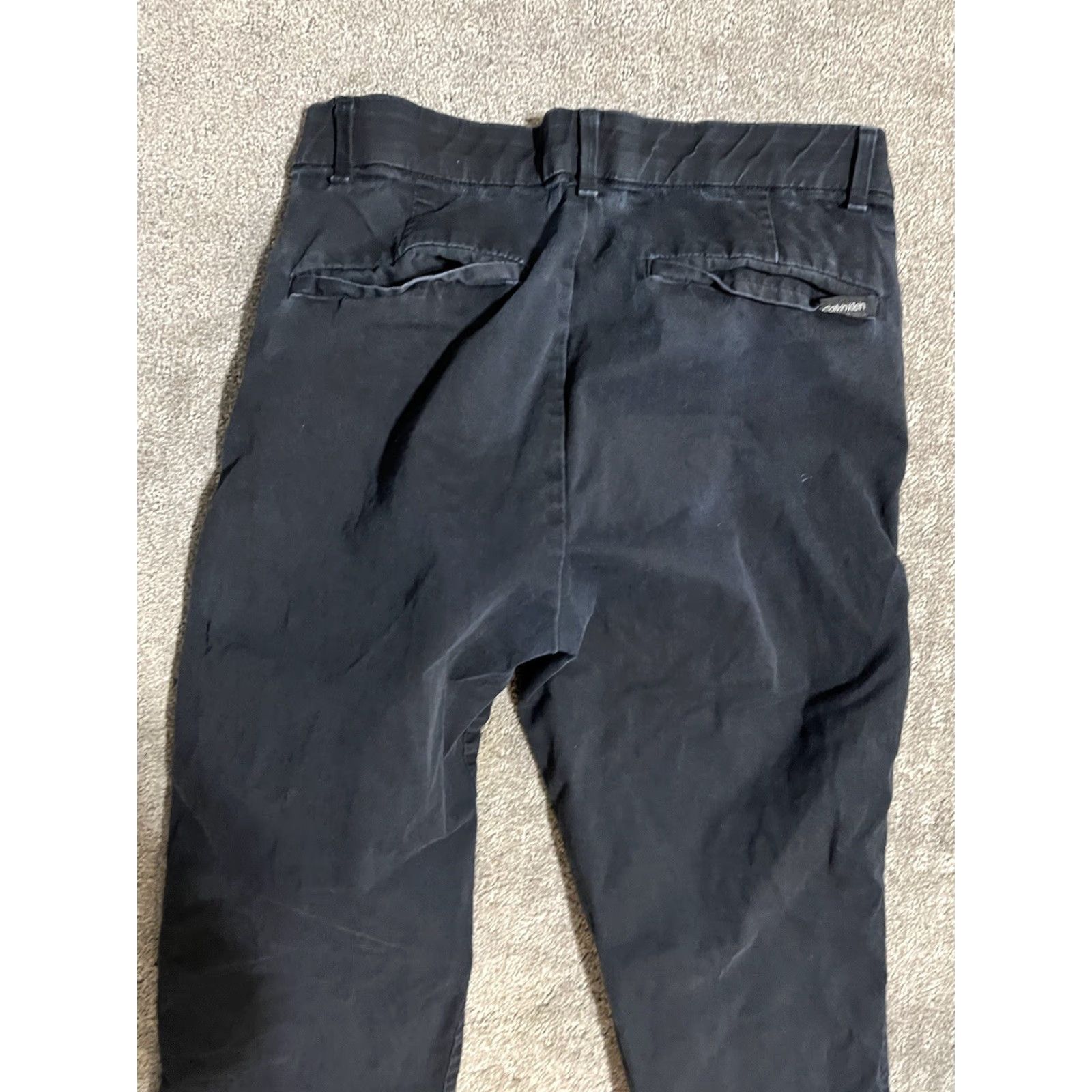 Calvin Klein Calvin Klein Slim Fit Pants Men's 28x30 Black Infinite Flex Waist Casual Distres Zip Straight Inseam 30 Size US 28 / EU 44 - 4 Thumbnail