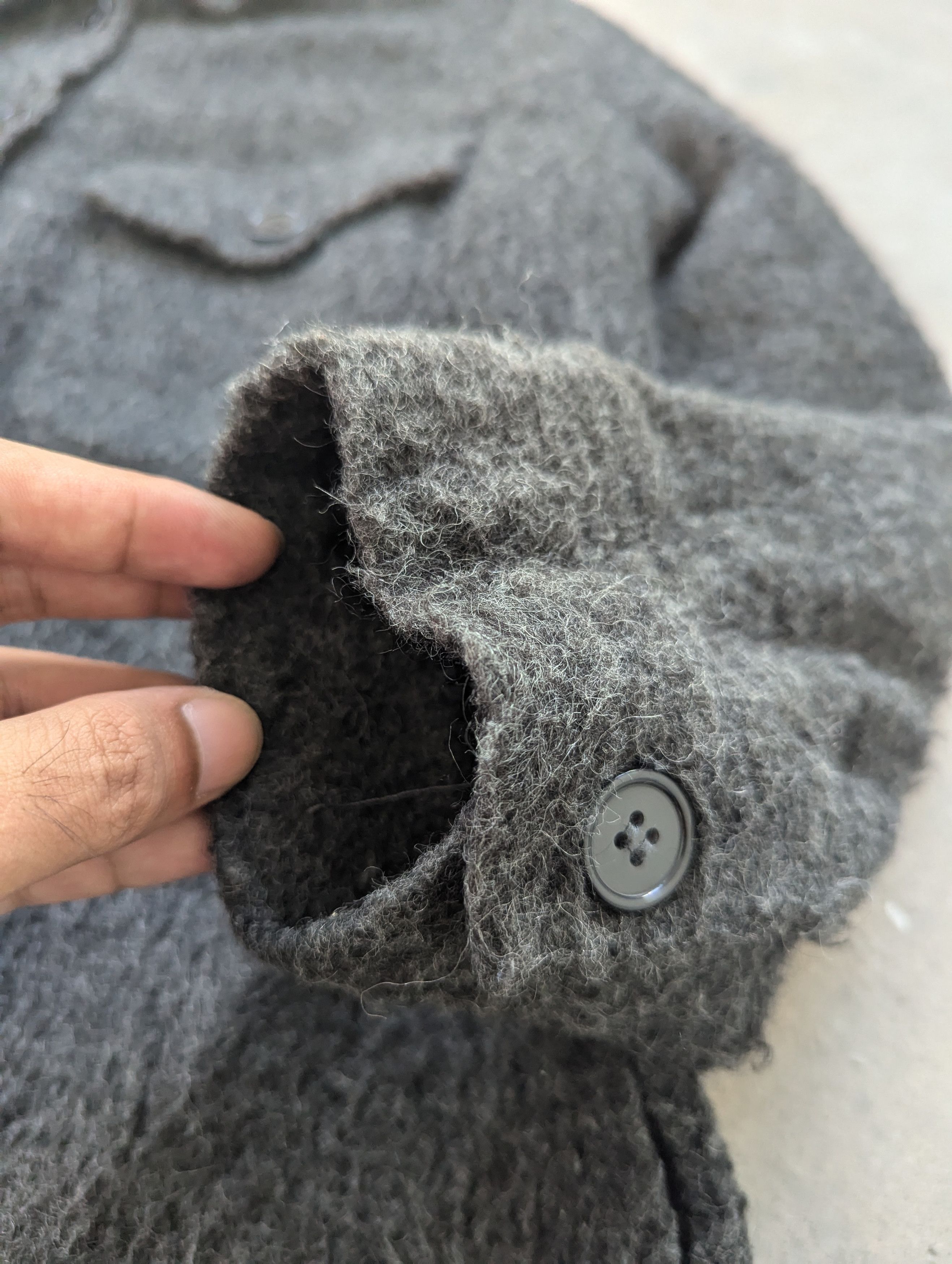 Japanese Brand × Vintage Vintage Wool Mohair Down Jacket Black by Season Reason Size M / US 6-8 / IT 42-44 - 4 Thumbnail