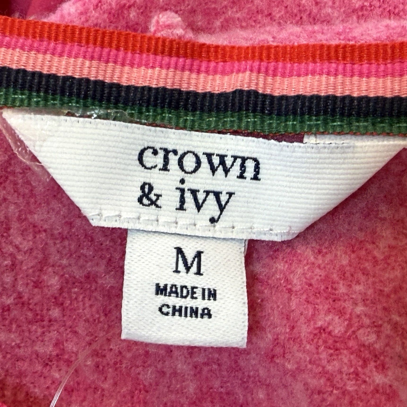 Vintage VINTAGE Crown & Ivy Tiered Trapeze Open Front Hoodie Sweatshirt Cardigan Women Medium Pink NEW Size M / US 6-8 / IT 42-44 - 5 Thumbnail