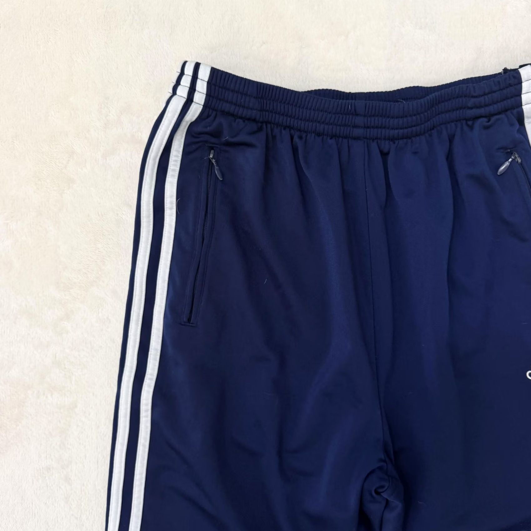 Adidas Adidas Track Pants Mens Medium 30x30 Blue 3 Stripe Tearaway Zip Pocket Pockets Side Stripe KnIT Knit Elastic Waist Tapered Regular Pants Mens Size US 31 - 4 Thumbnail