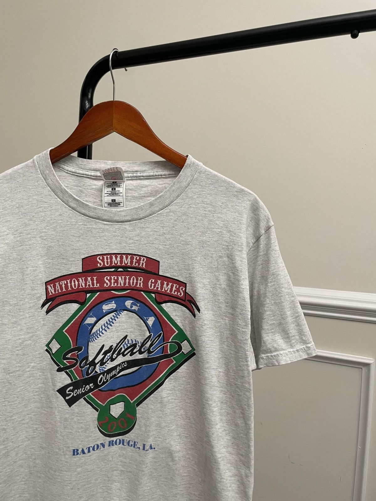 Vintage Vintage Softball LA Graphic Tee Shirt Unsoundrags Hanes Size US L / EU 52-54 / 3 - 1 Thumbnail