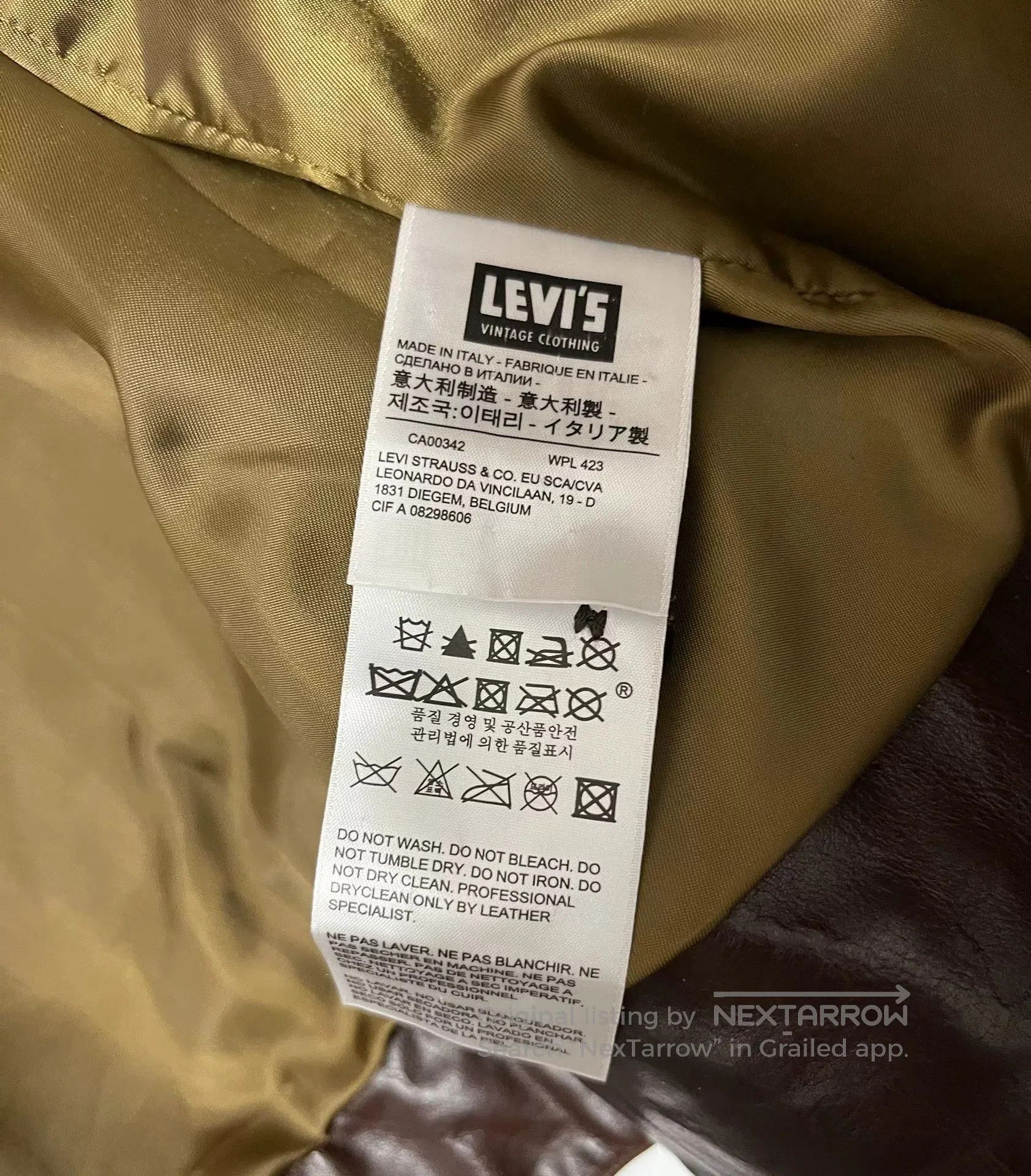 Levi's Vintage Clothing levi's leather jacket lvc einstein style. Size US M / EU 48-50 / 2 - 5 Thumbnail