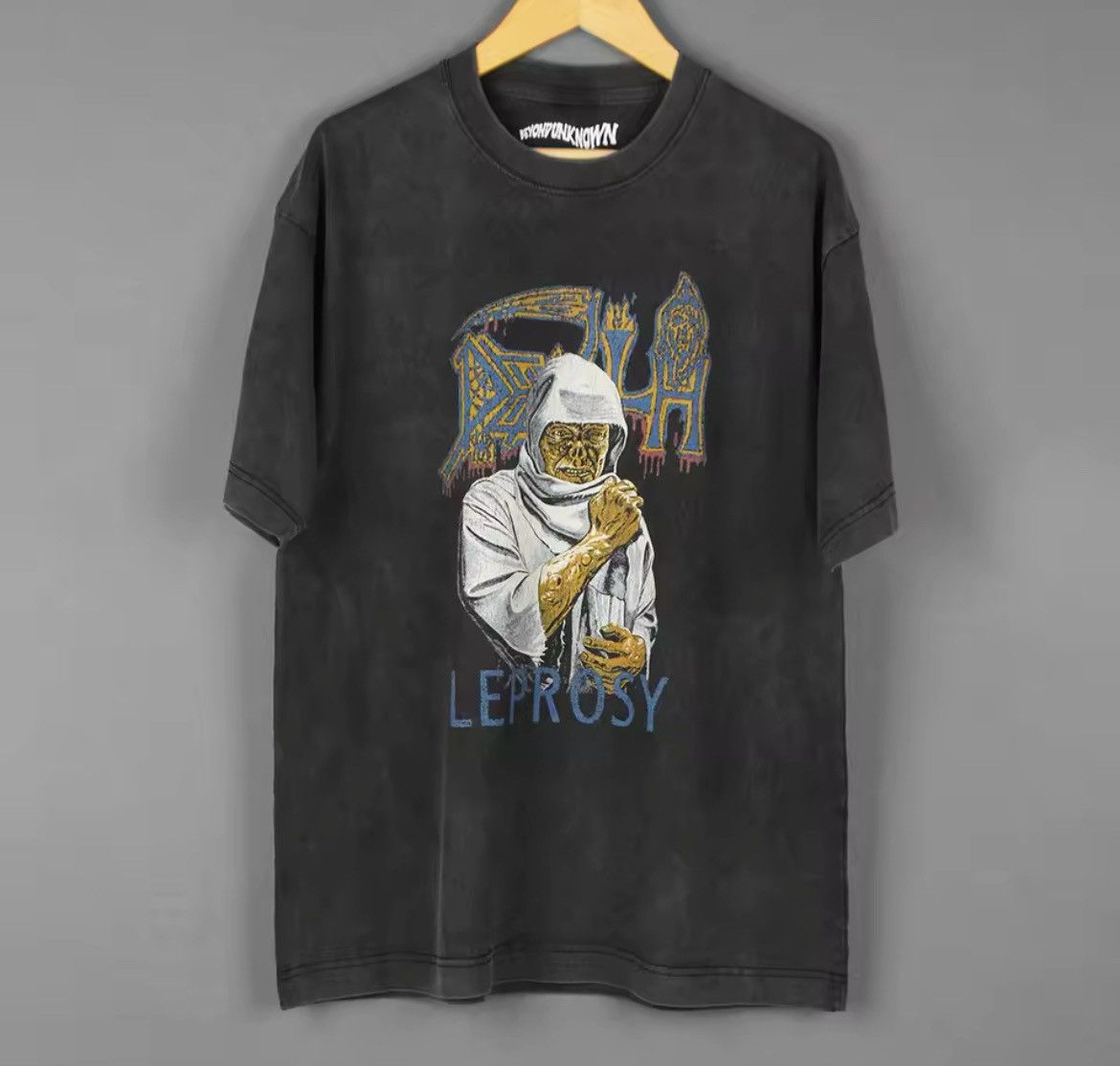 Japanese Brand × Vintage Death Leprosy Graphic Printed Cotton Tshirt Size US L / EU 52-54 / 3 - 1 Thumbnail