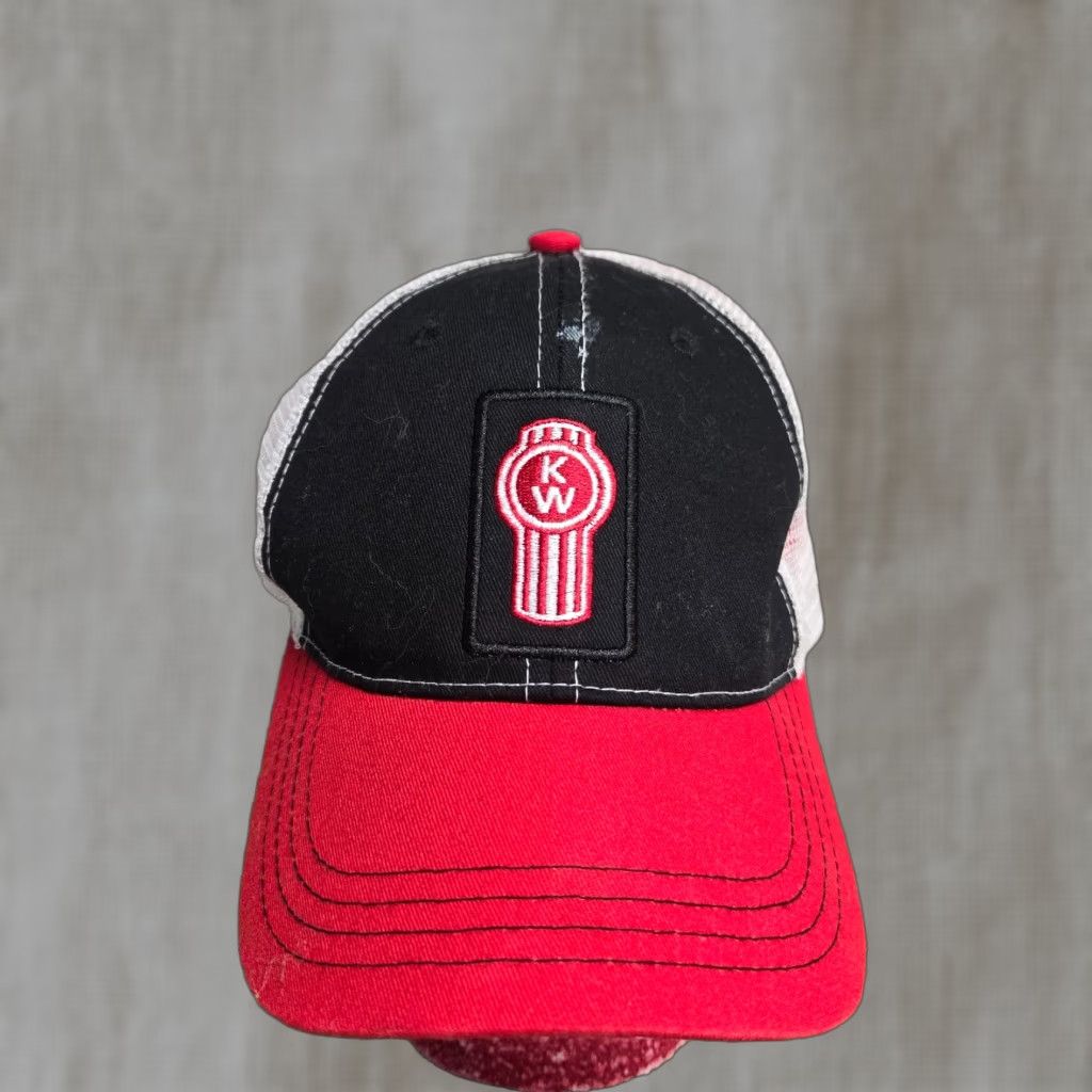 Vintage Kenworth Hat KW Trucking Logo Strapback Dad Hat Cap Black Adjustable Licensed Hat Mens Kenworth Trucker Trucking Cap Black Adjustment Adjustable Size ONE SIZE - 1 Thumbnail