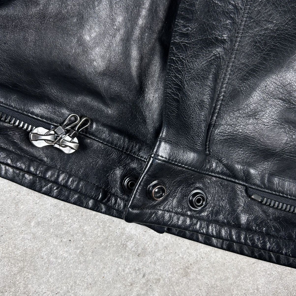 S/STERE S/STERE 2011SS Hooded Panel Leather Jacket Size US M / EU 48-50 / 2 - 8 Thumbnail