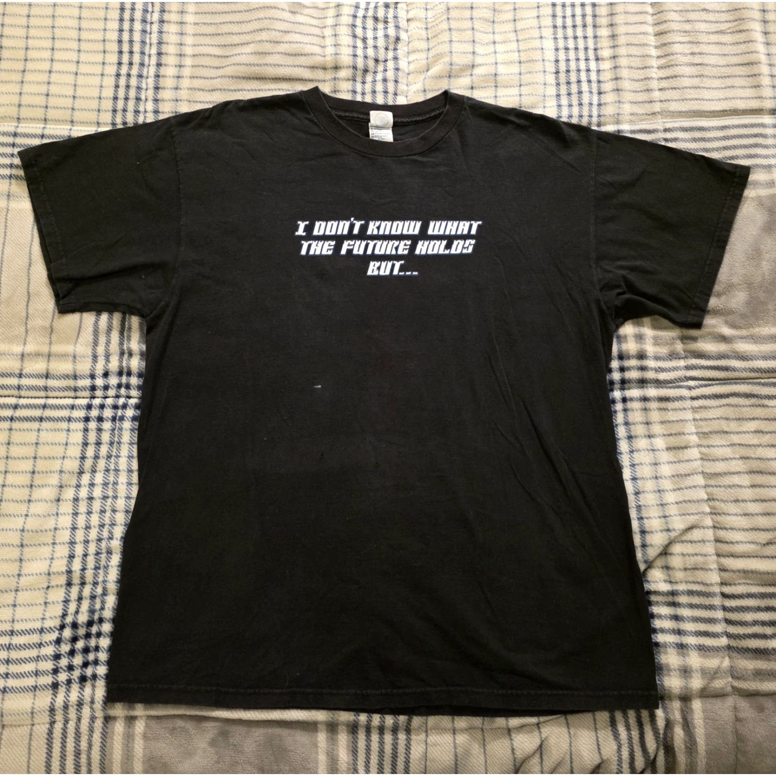 Delta VINTAGE 90s Delta I Know Who Holds The Future Jesus Tee T Shirt Black Mens XL Size US XL / EU 56 / 4 - 3 Thumbnail