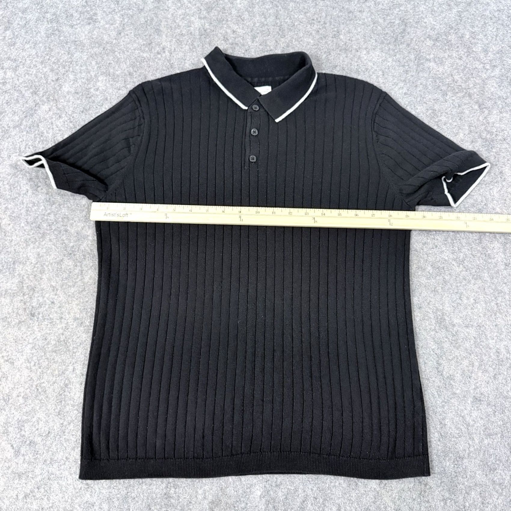 Vintage Sonoma Polo Shirt Short Sleeve Lightweight Ribbed Black Men's Medium Polo Shirt Black Size US M / EU 48-50 / 2 - 7 Thumbnail