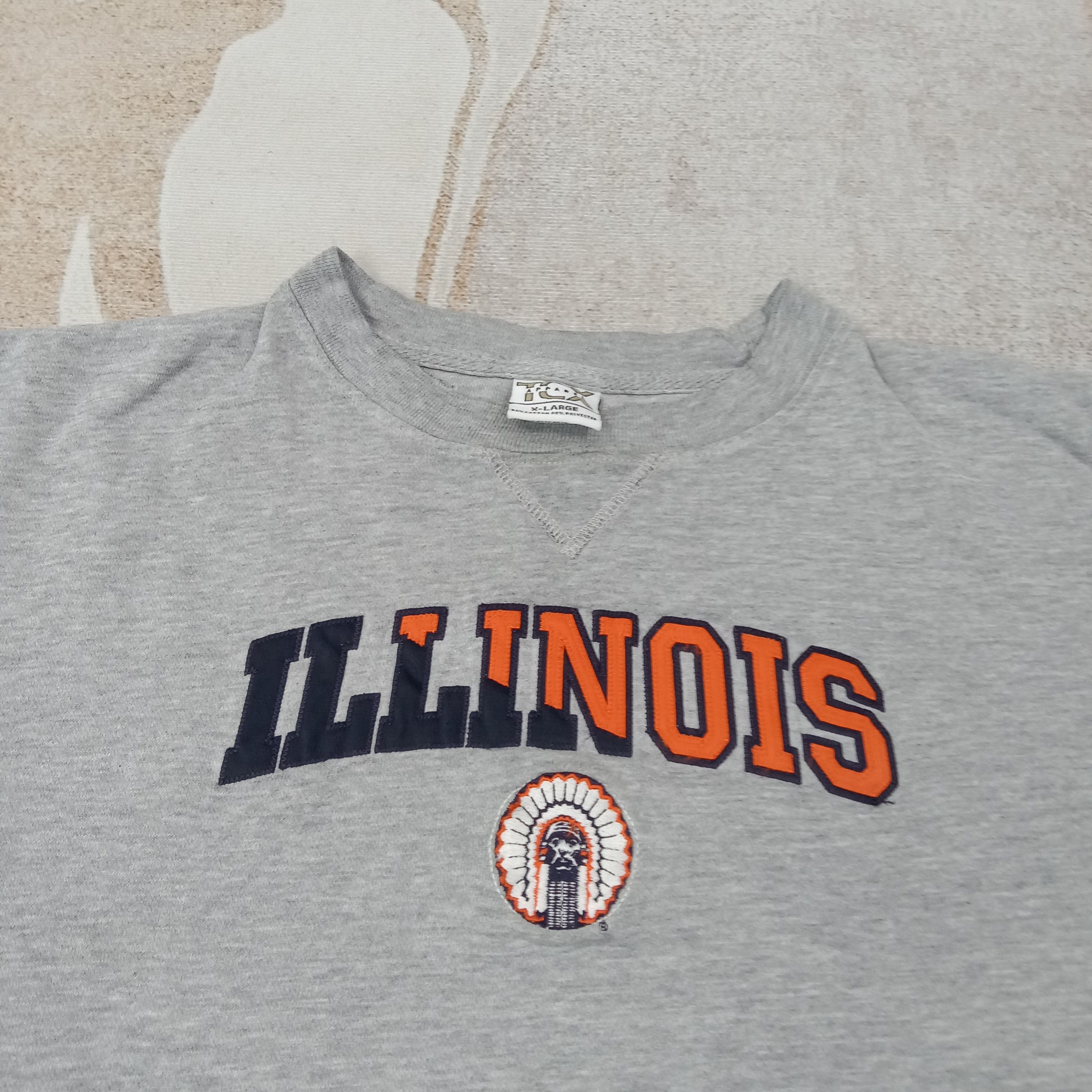 Vintage Illinois American State Sweatshirt C262N6 Size US XXL / EU 58 / 5 - 2 Thumbnail