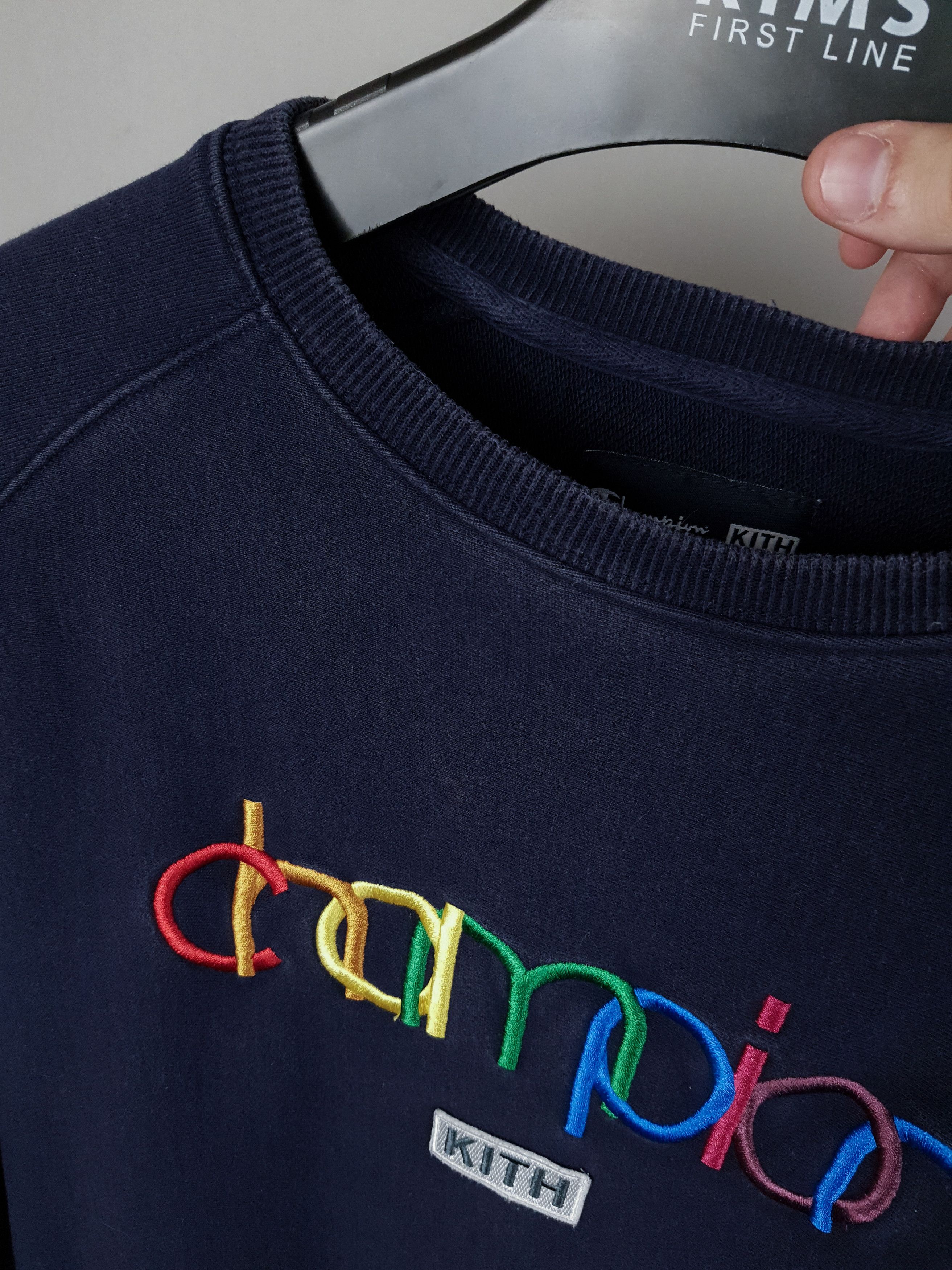 Champion × Kith 💥CHAMPION x KITH SPELLOUT MULTICOLOURED LOGO SWEATSHIRT Y2K Size US M / EU 48-50 / 2 - 12 Thumbnail