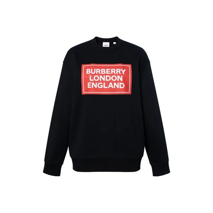 Burberry Burberry Black Logo Sweatshirt for Women 0079 Size L / US 10 / IT 46 - 1 Thumbnail