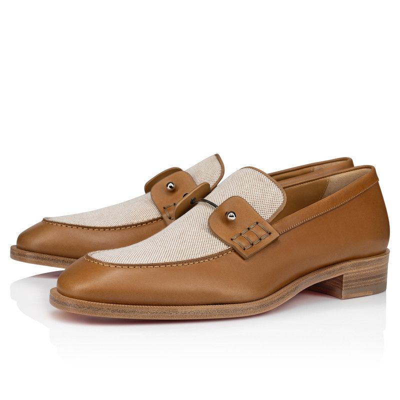 Christian Louboutin oc11z0126 Chambelimoc Leather Blend Loafer in Brown Size US 10 / EU 43 - 1 Thumbnail