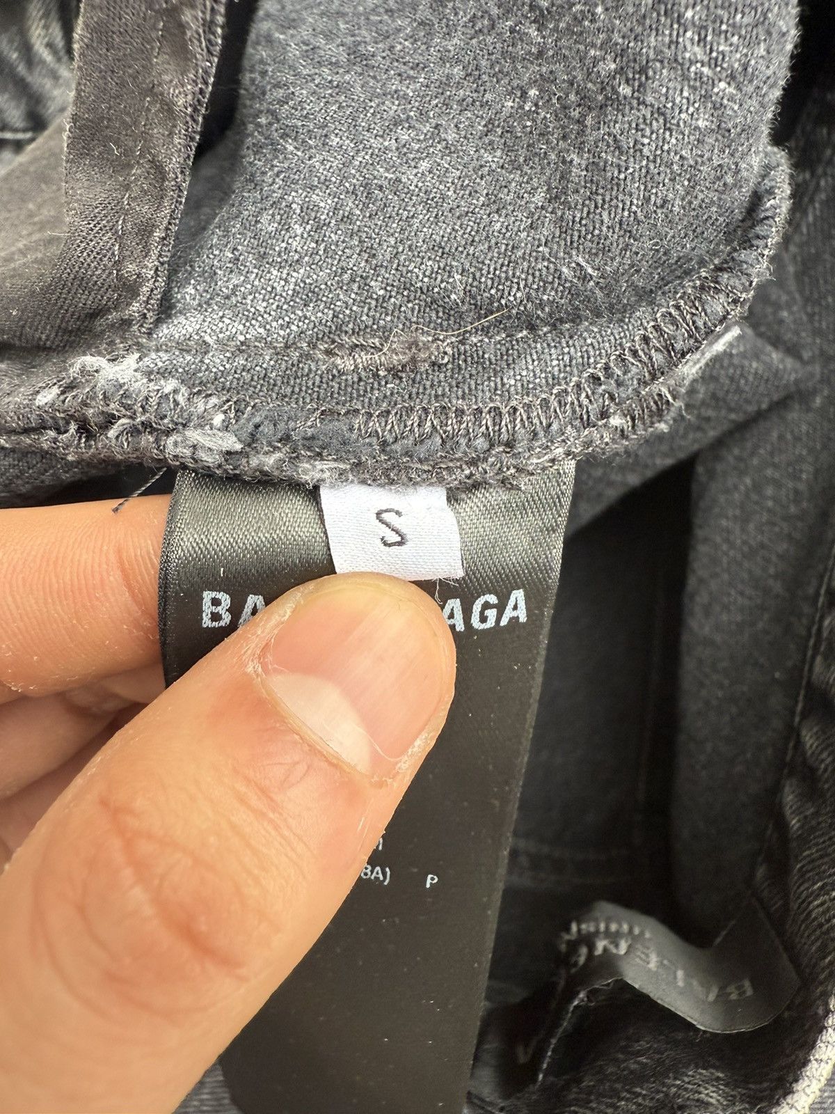 Balenciaga FW22 Lost Tape Flared Black Denim Size US 33 - 11 Thumbnail