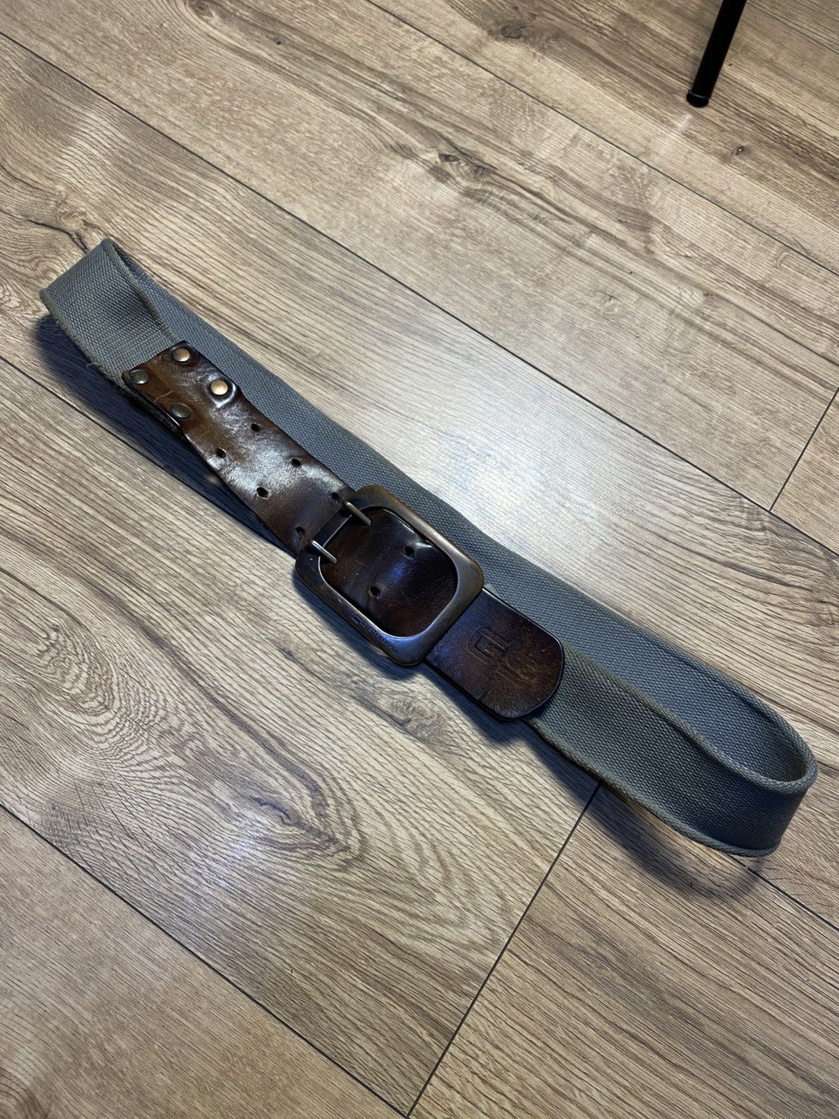 G-Star G-Star Raw Vintage Belt Mens XL Canvas & Leather Double Size 34 - 1 Thumbnail