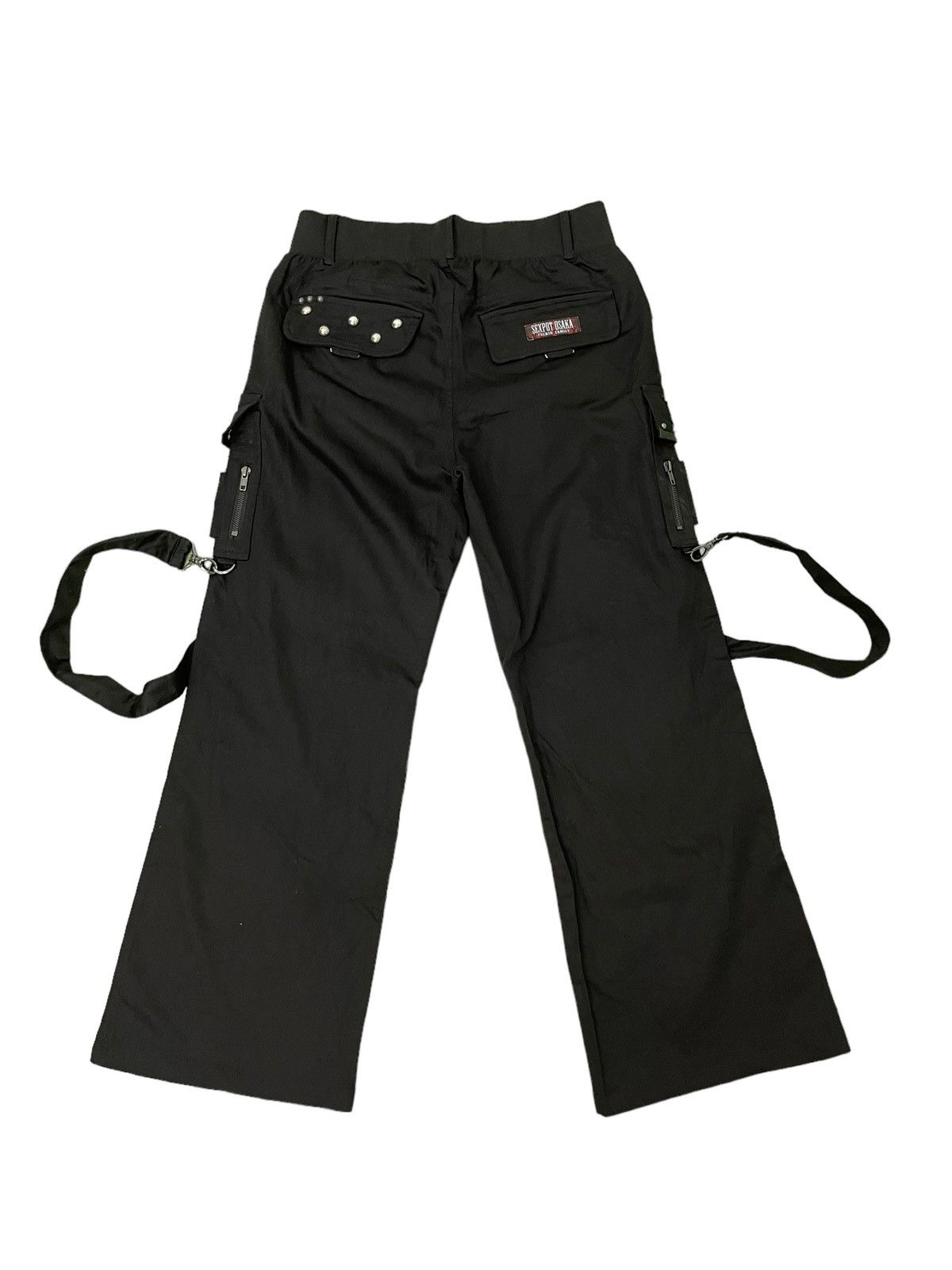 Japanese Brand Wide Leg Cargo Sex Pot Revenge Pant Punk Black Patches 6🟦5 Size US 32 / EU 48 - 11 Thumbnail