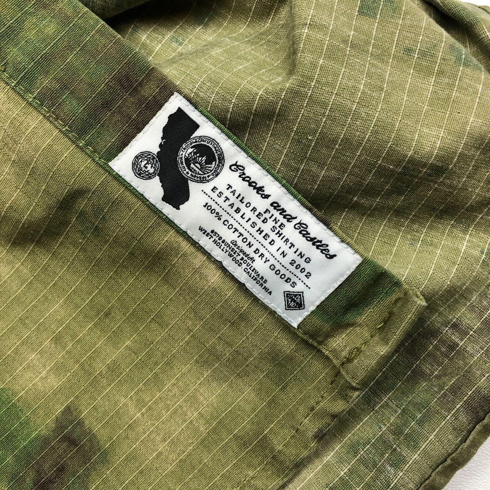 Crooks & Castles × Vintage Crooks & Castles Green Map Tree Camo Button Up Shirt Size XL Size US XL / EU 56 / 4 - 4 Thumbnail