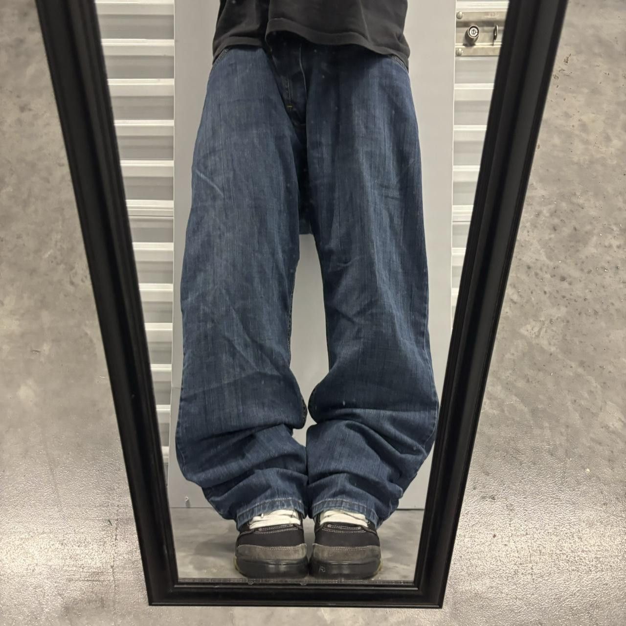 Japanese Brand × Vintage Crazy Vintage Y2K/2000s Grunge Dark Wash Skater Denim Jeans! Size US 40 / EU 56 - 1 Thumbnail