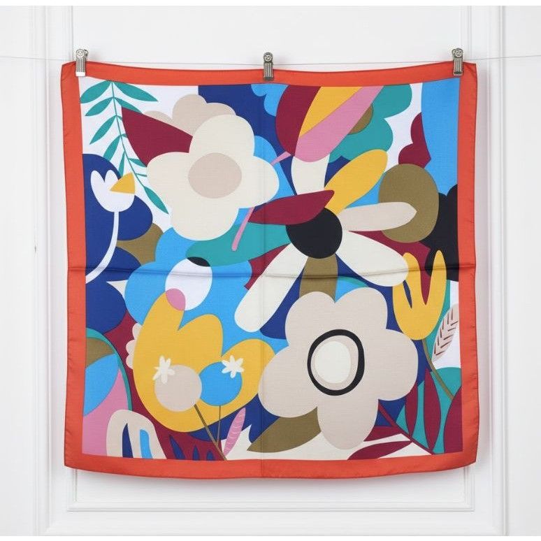Other Elegant Bandana Square Scarf MULTICOLOR Pride Abstract Flowe Size ONE SIZE - 2 Thumbnail