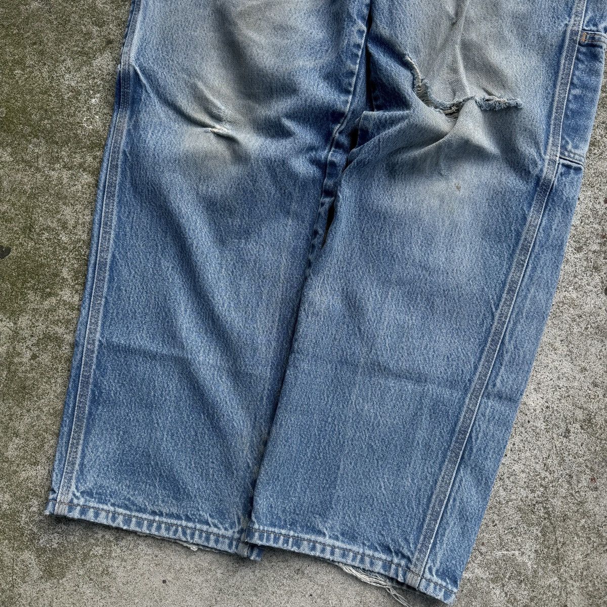 Vintage Sun Faded Thrashed Workwear Jeans ERD Grunge Distressed Size US 34 / EU 50 - 10 Thumbnail